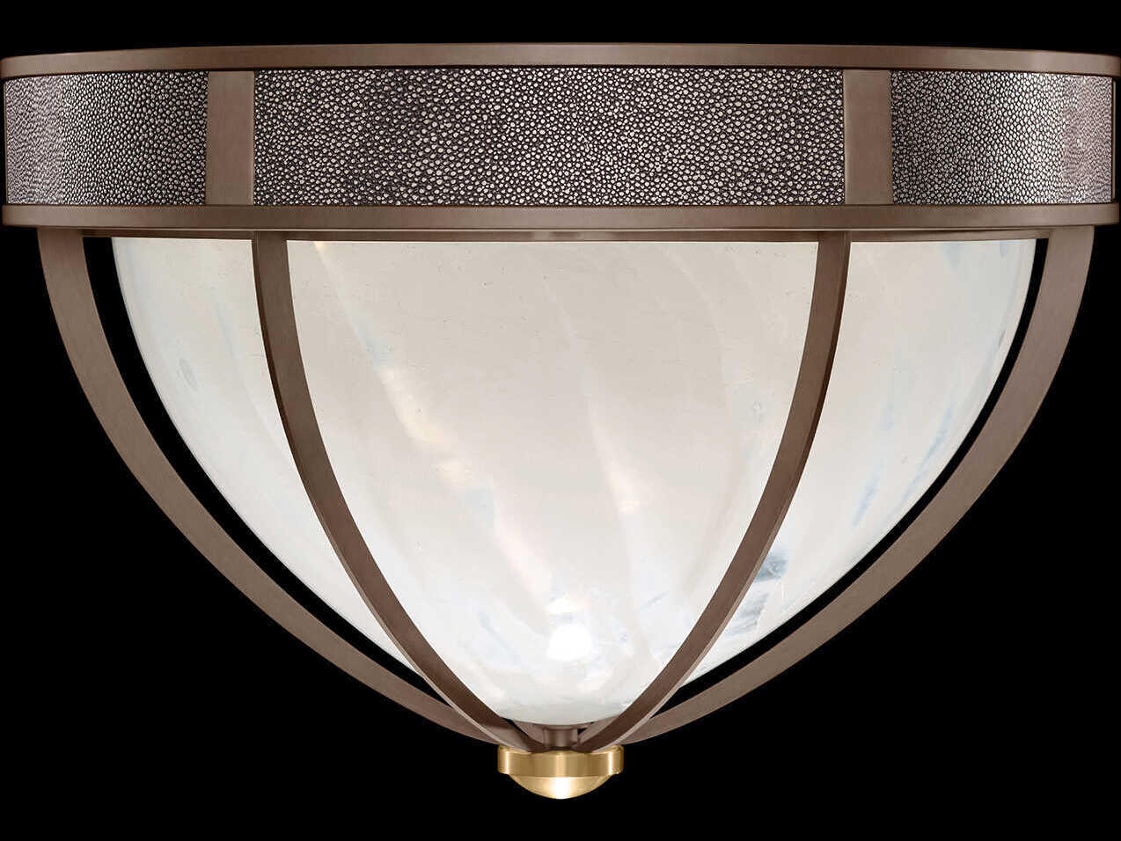 Fine Art Handcrafted Lighting Mirage 3-Light Bronze Traditional Flush Mount