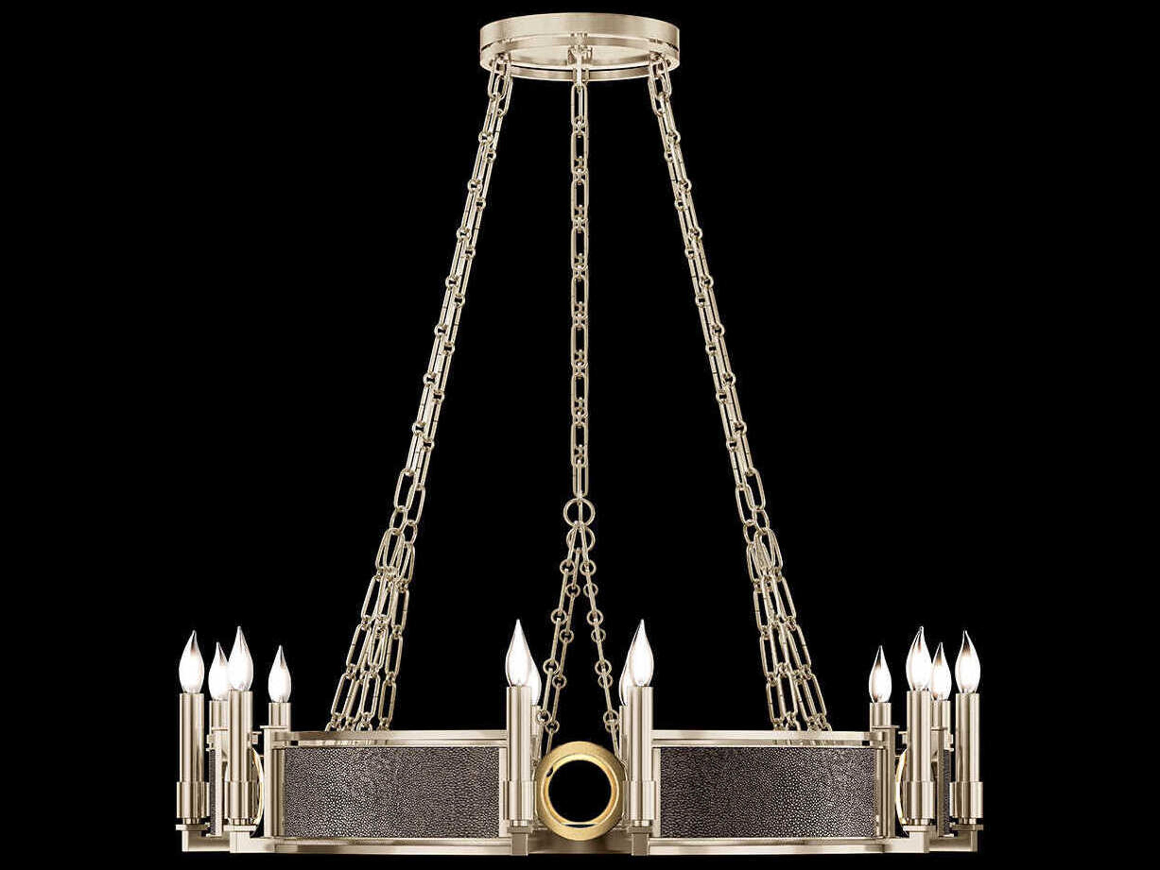 Fine Art Handcrafted Lighting Mirage 12-Light Champagne Gold Traditional Candelabra Round Chandelier