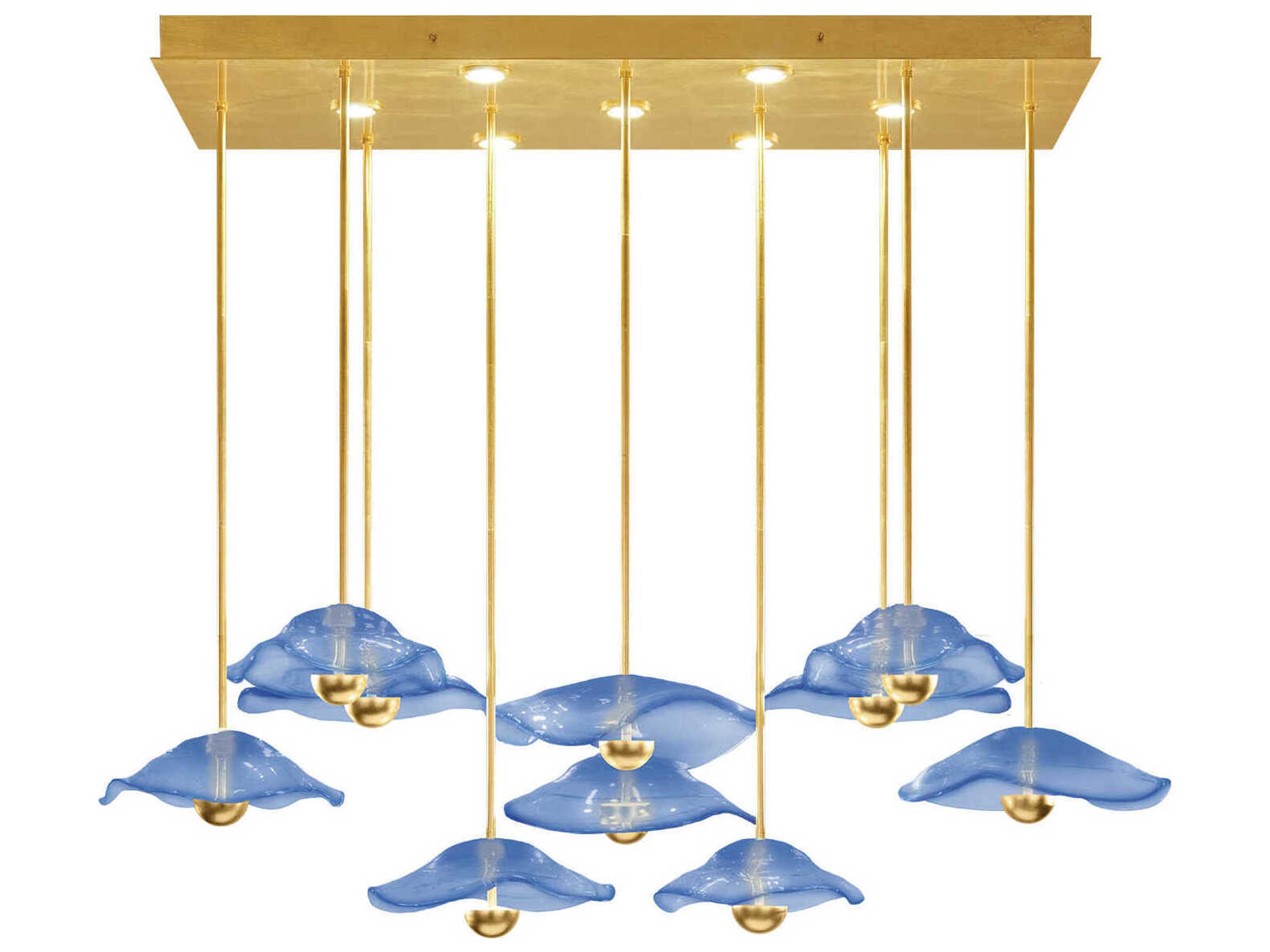 Fine Art Handcrafted Lighting Embark 17-Light Gold Island Pendant