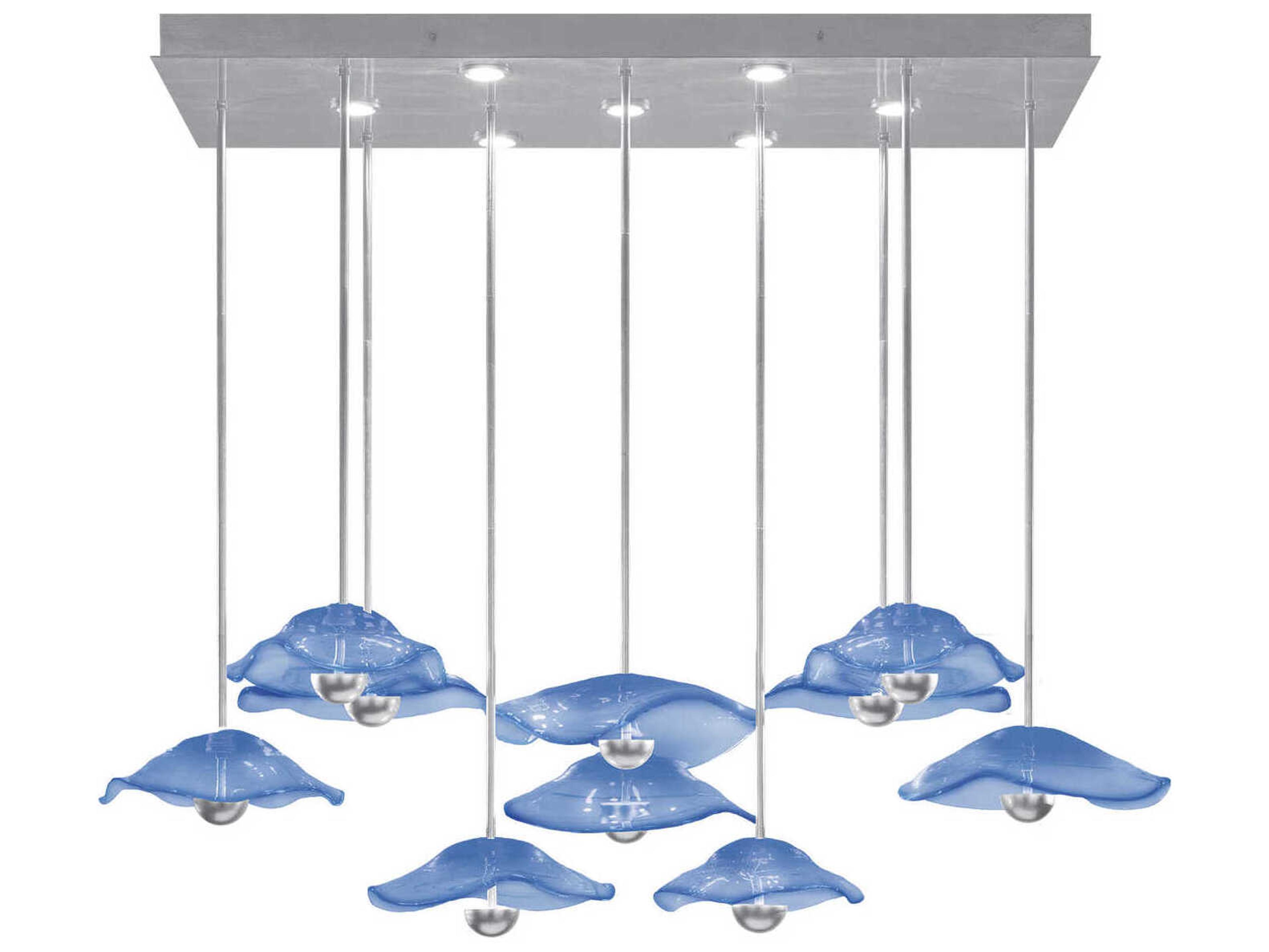 Fine Art Handcrafted Lighting Embark 17-Light Silver Island Pendant