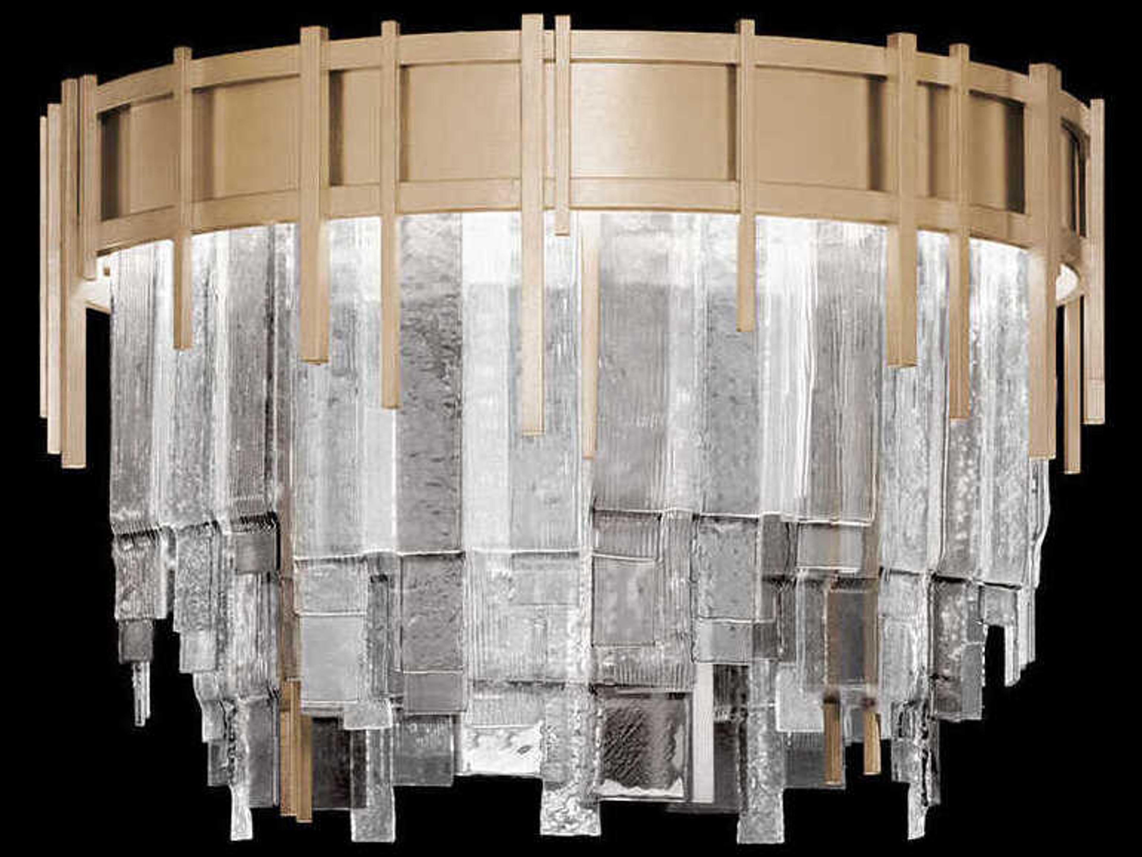 Fine Art Handcrafted Lighting Arpeggio 10-Light Soft Gold Round Flush Mount