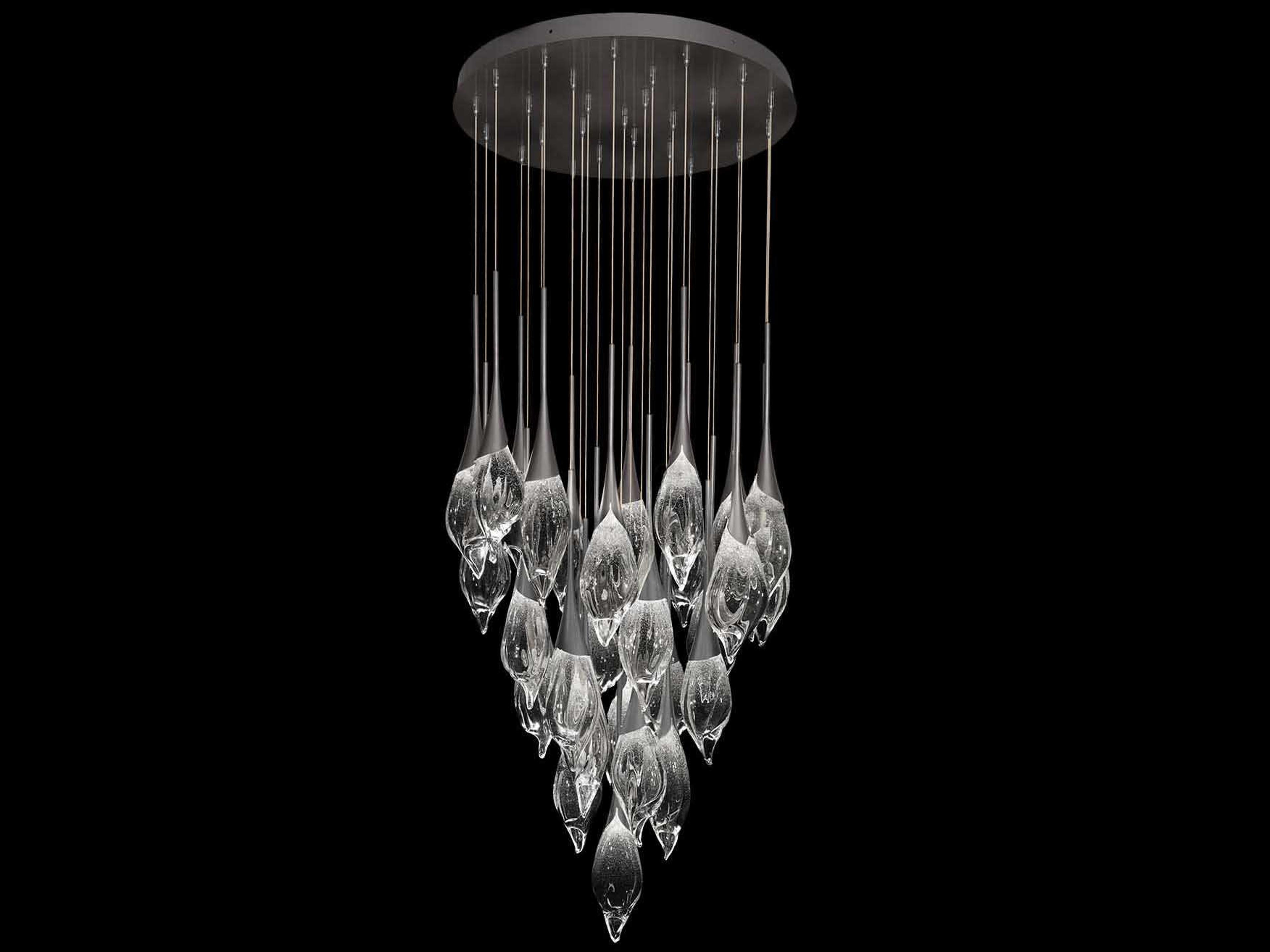 Fine Art Handcrafted Lighting Mayu Midnight Steel Pendant