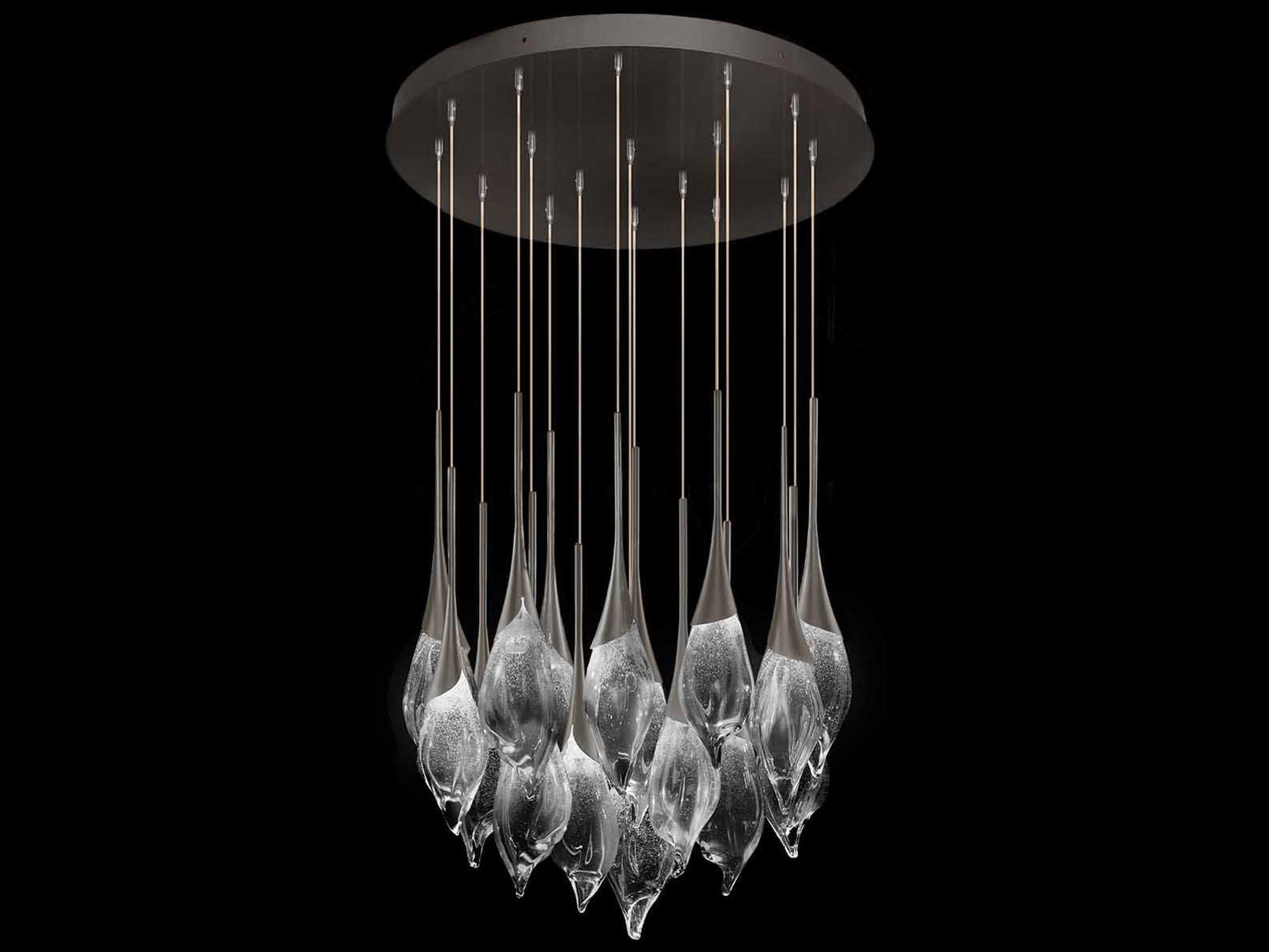 Fine Art Handcrafted Lighting Mayu Midnight Steel Pendant