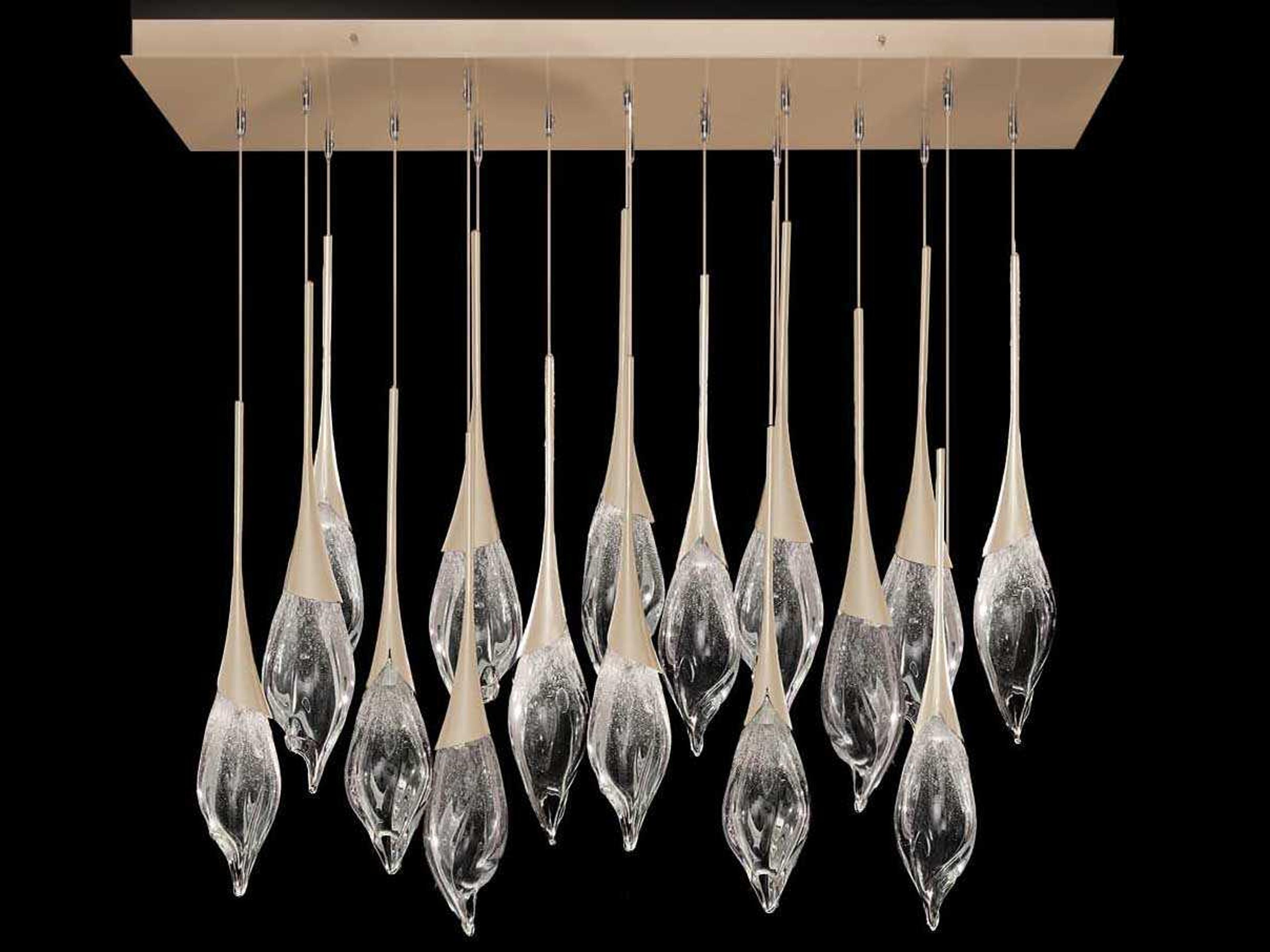 Fine Art Handcrafted Lighting Mayu Champagne Chrome Island Pendant