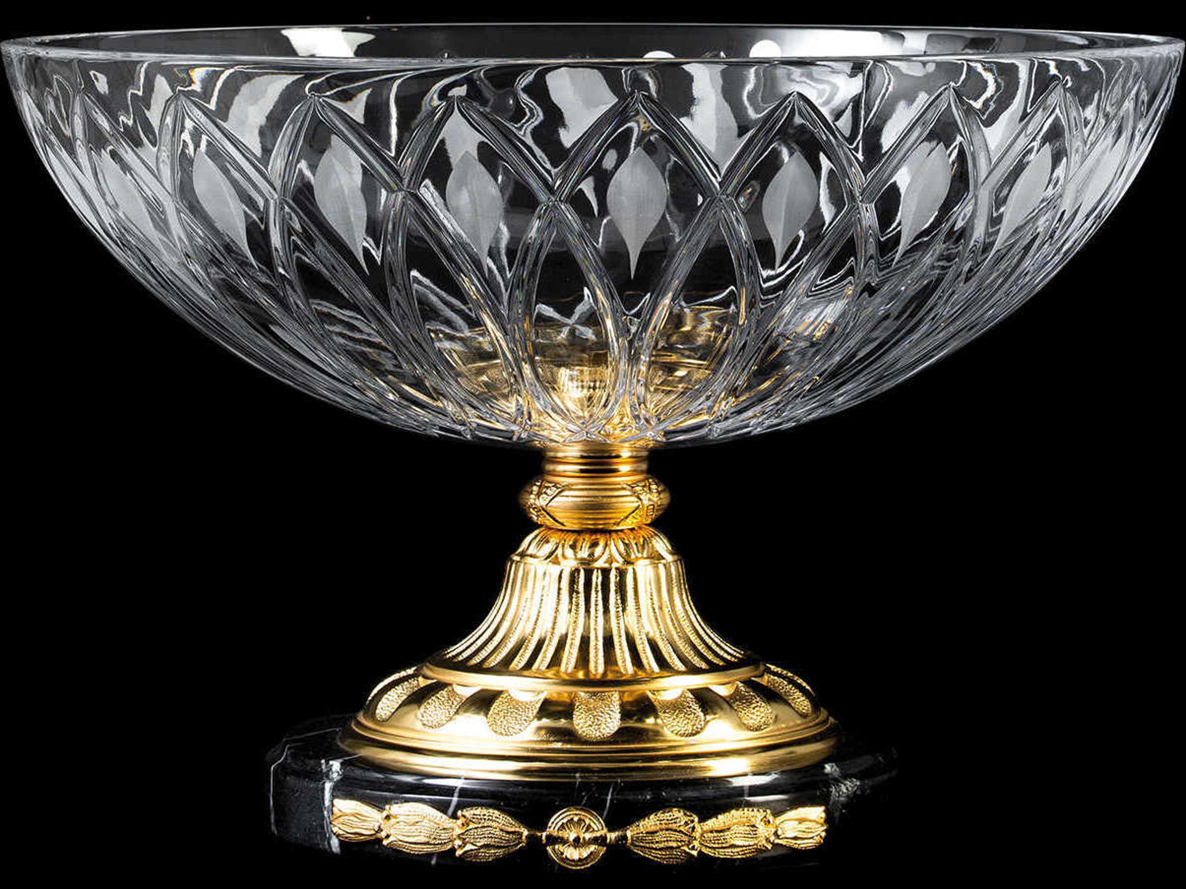 Fine Art Handcrafted Lighting Mariner Luxury Antique Gold Plated Decorative Bowl