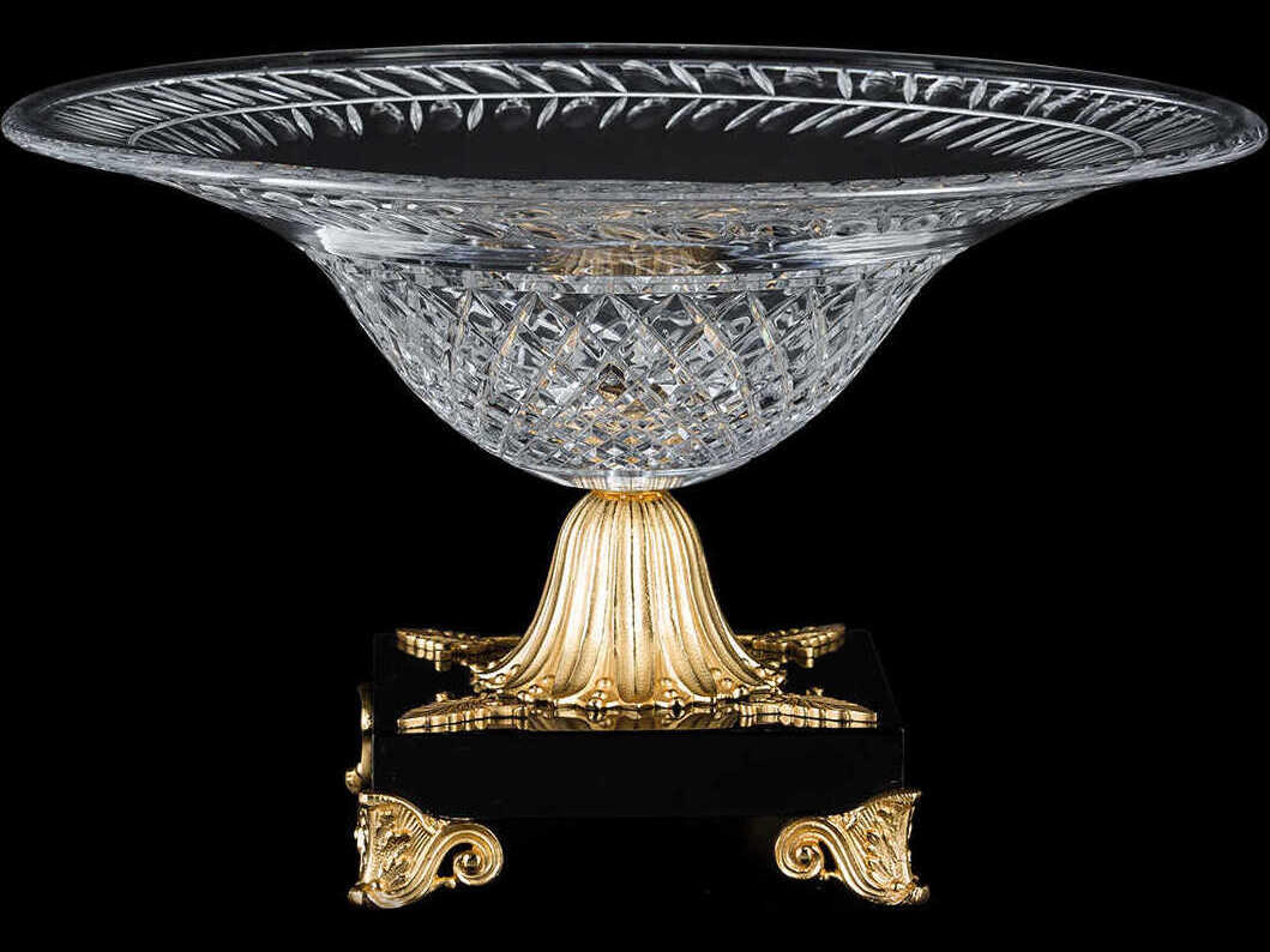 Fine Art Handcrafted Lighting Mariner Luxury Antique Gold Plated Decorative Bowl