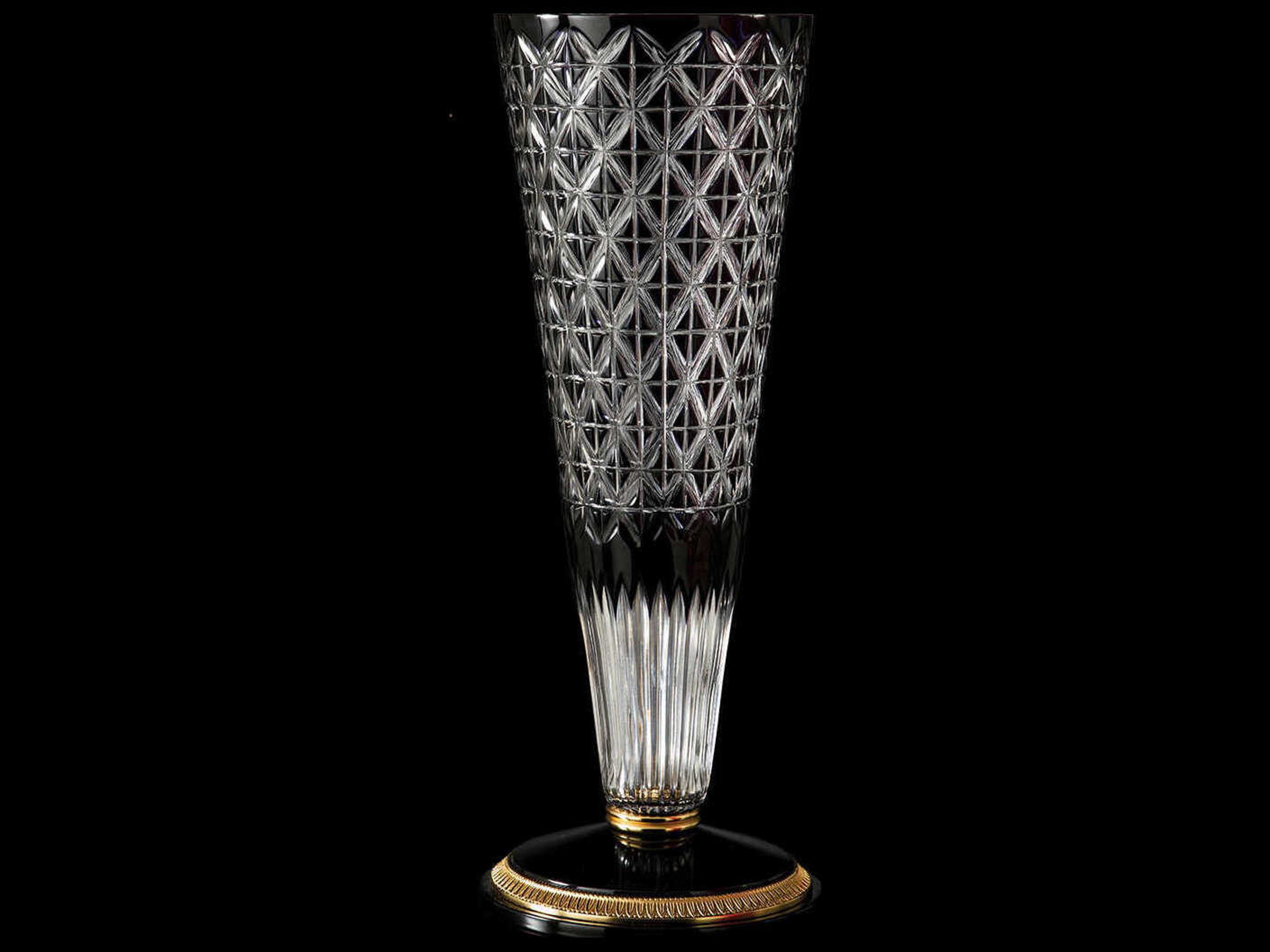 Fine Art Handcrafted Lighting Mariner Luxury Antique Gold Plated Vase