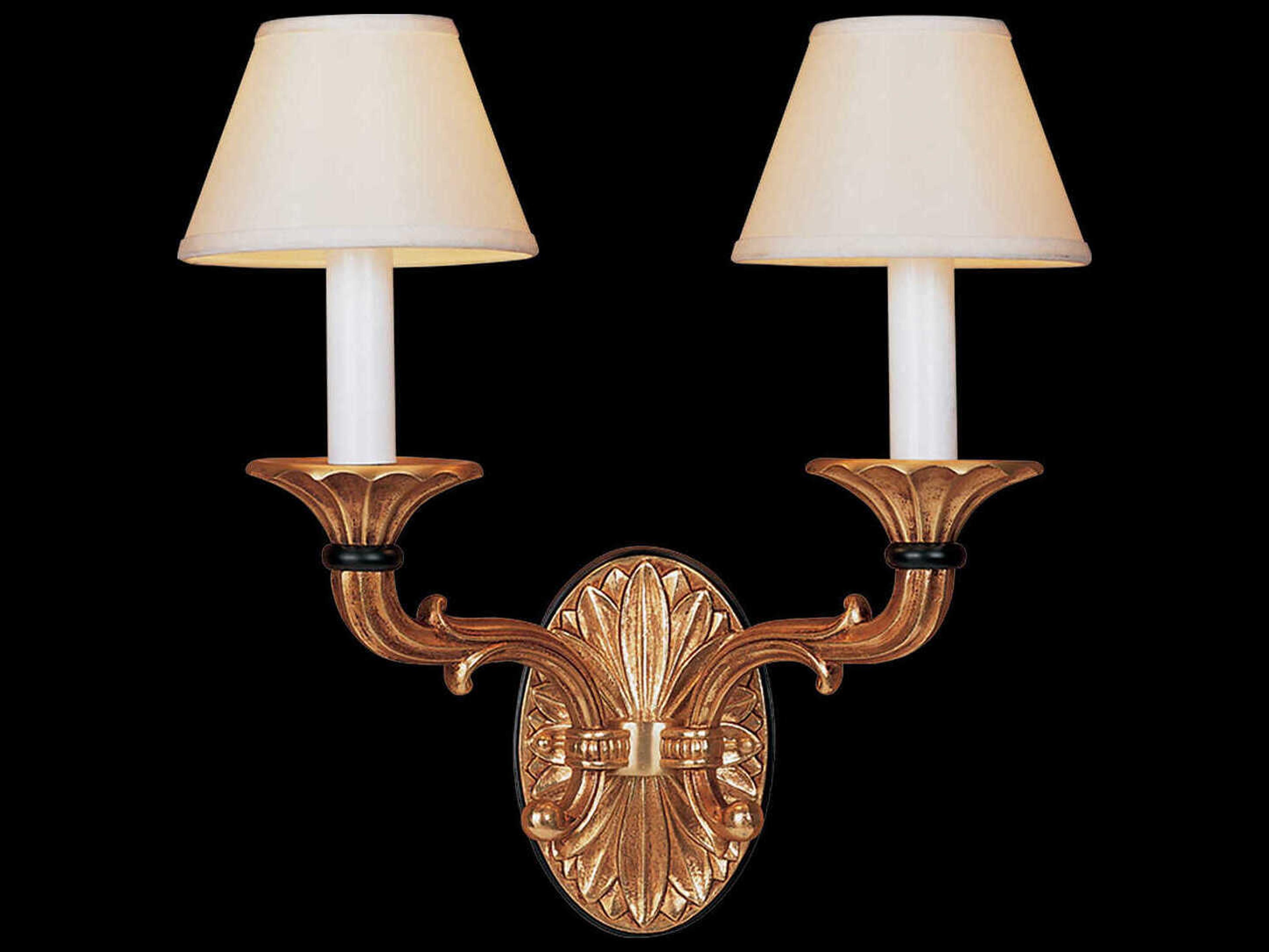 Fine Art Handcrafted Lighting Mariner Luxury 2-Light French Gold Traditional Wall Sconce