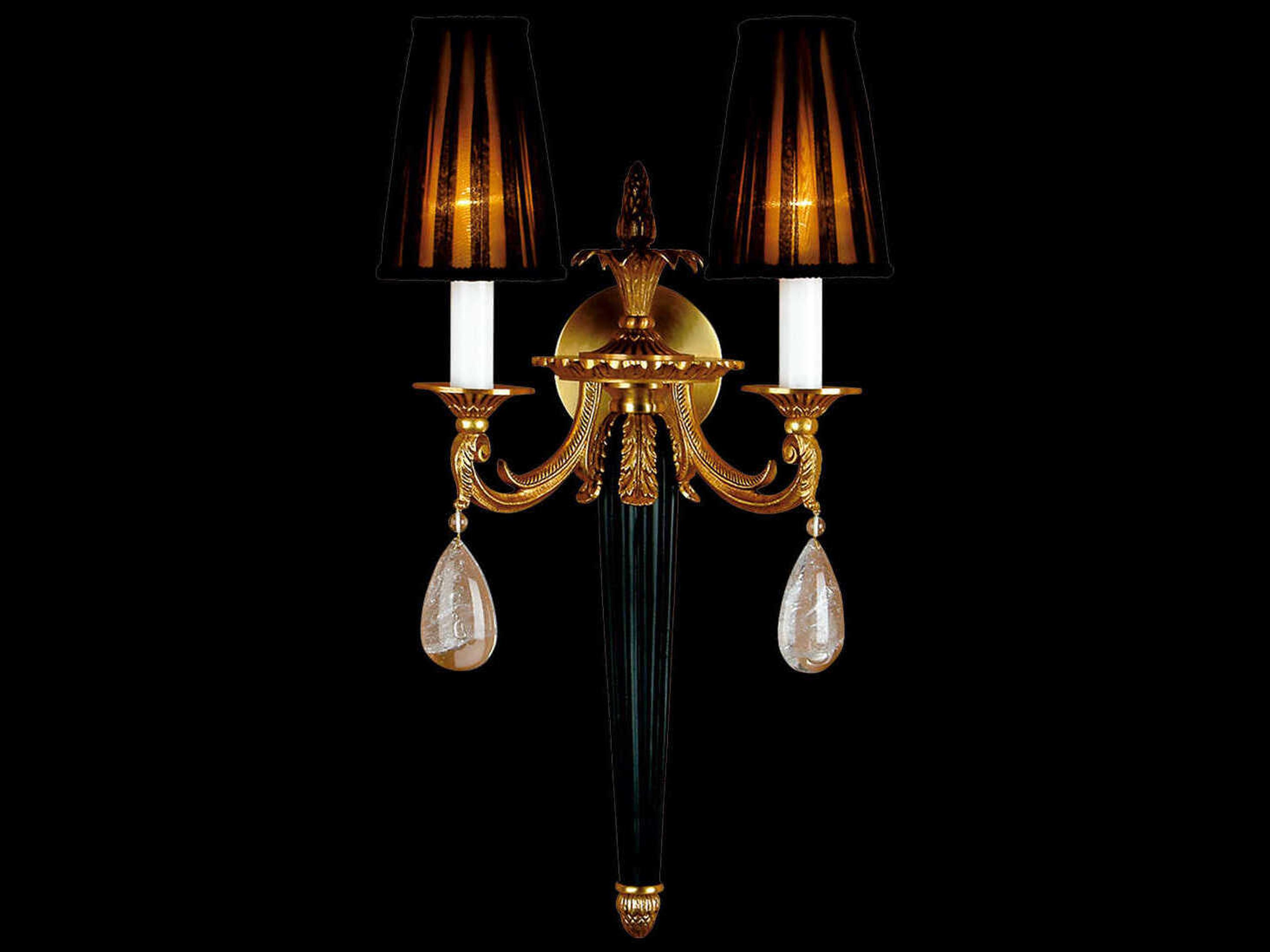 Fine Art Handcrafted Lighting Mariner Luxury 2-Light French Gold Traditional Wall Sconce