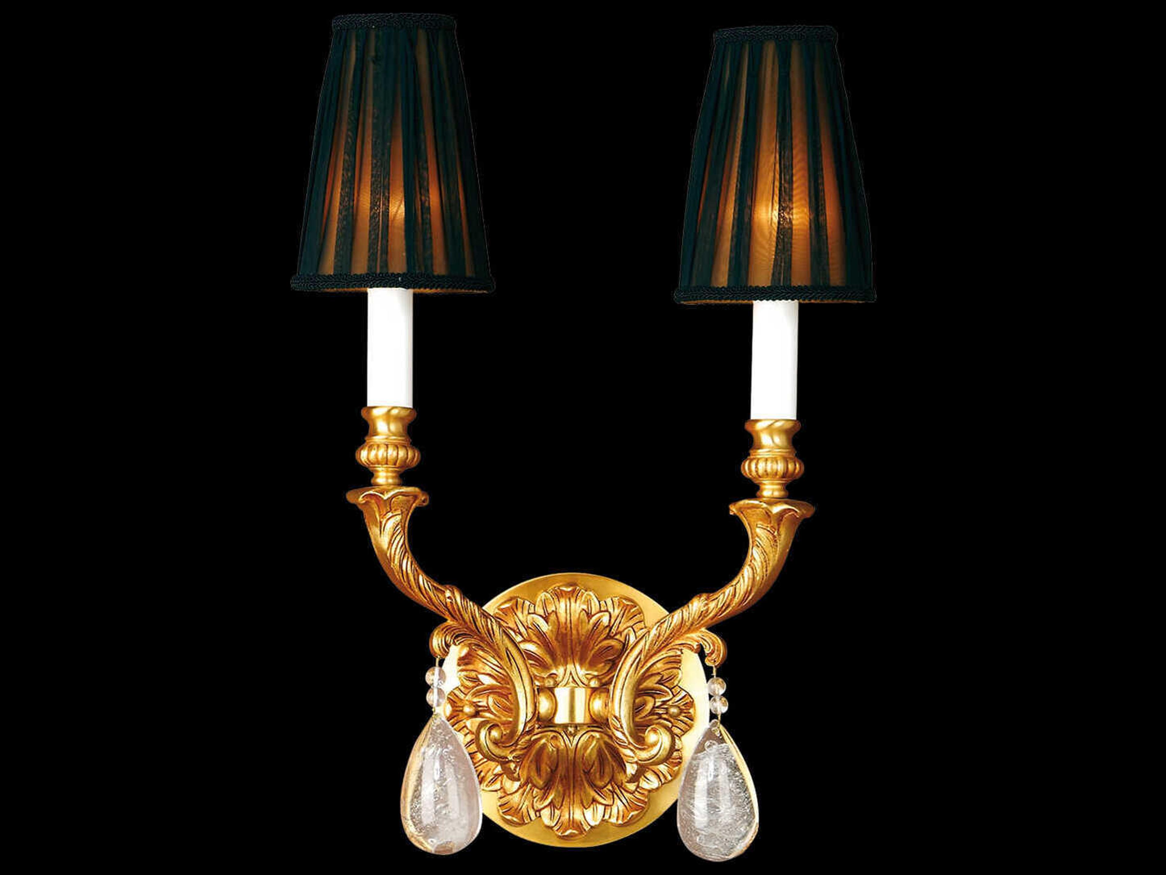 Fine Art Handcrafted Lighting Mariner Luxury 2-Light French Gold Traditional Wall Sconce