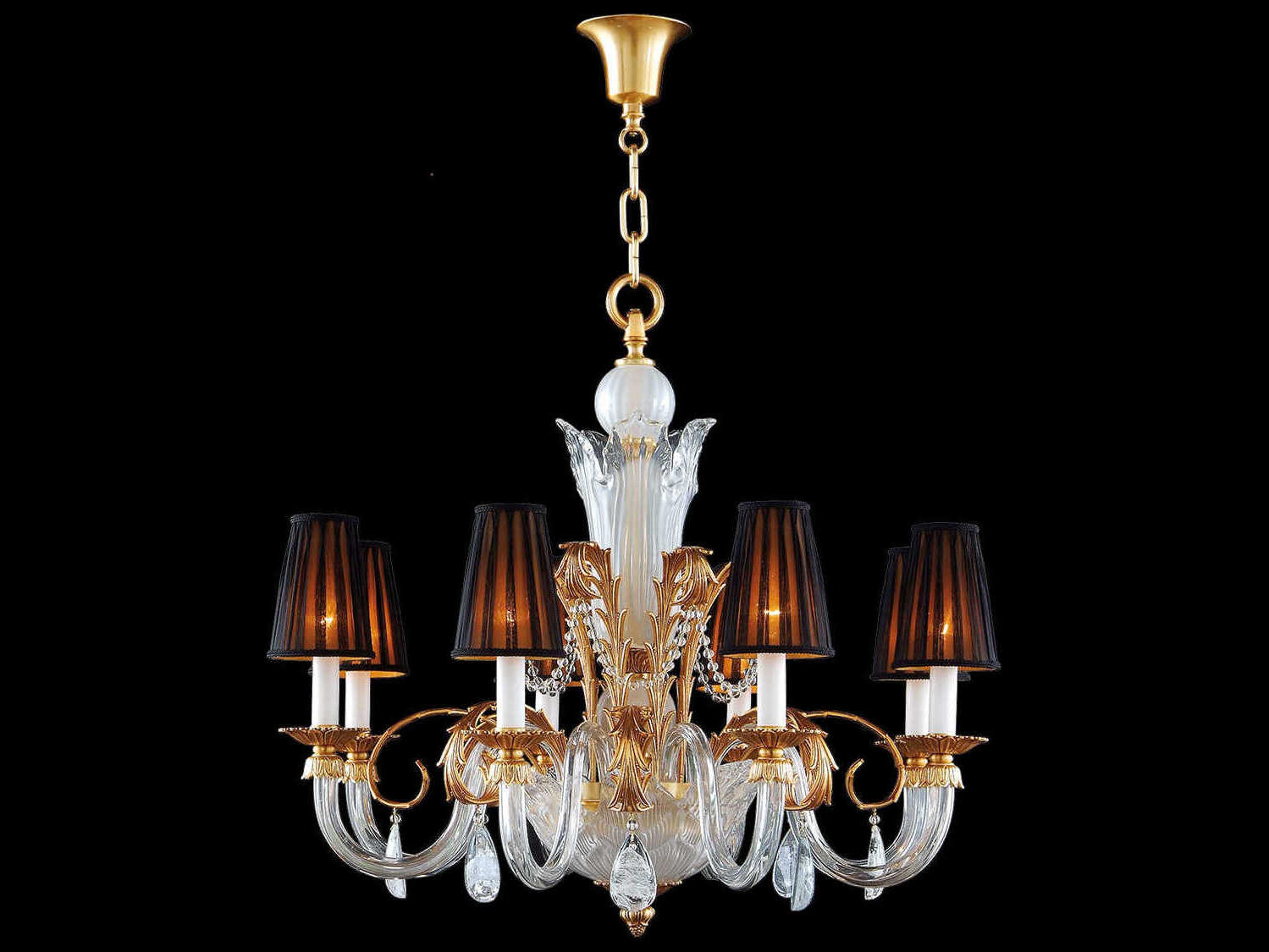 Fine Art Handcrafted Lighting Mariner Luxury 8-Light French Gold Traditional Candelabra Chandelier