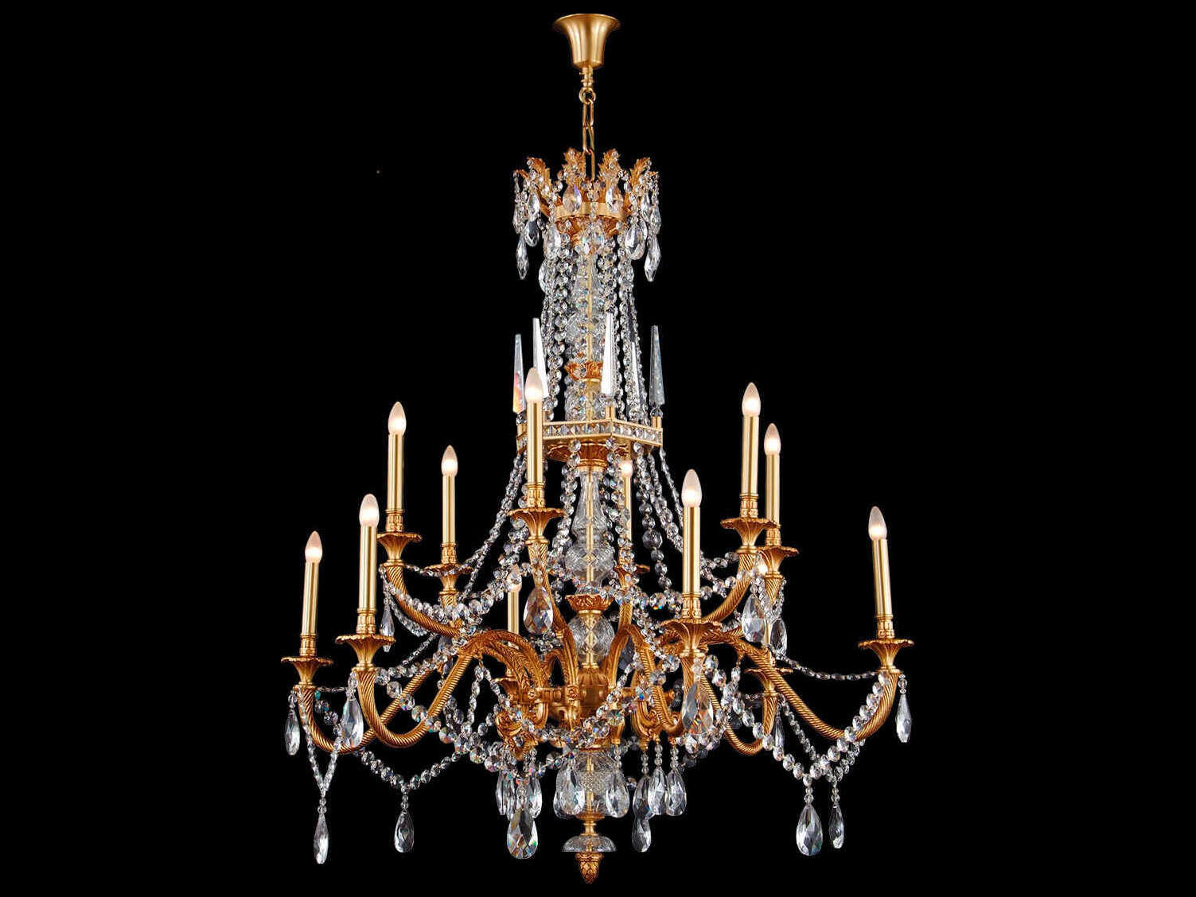 Fine Art Handcrafted Lighting Mariner Luxury 5-Light French Gold Traditional Candelabra Chandelier