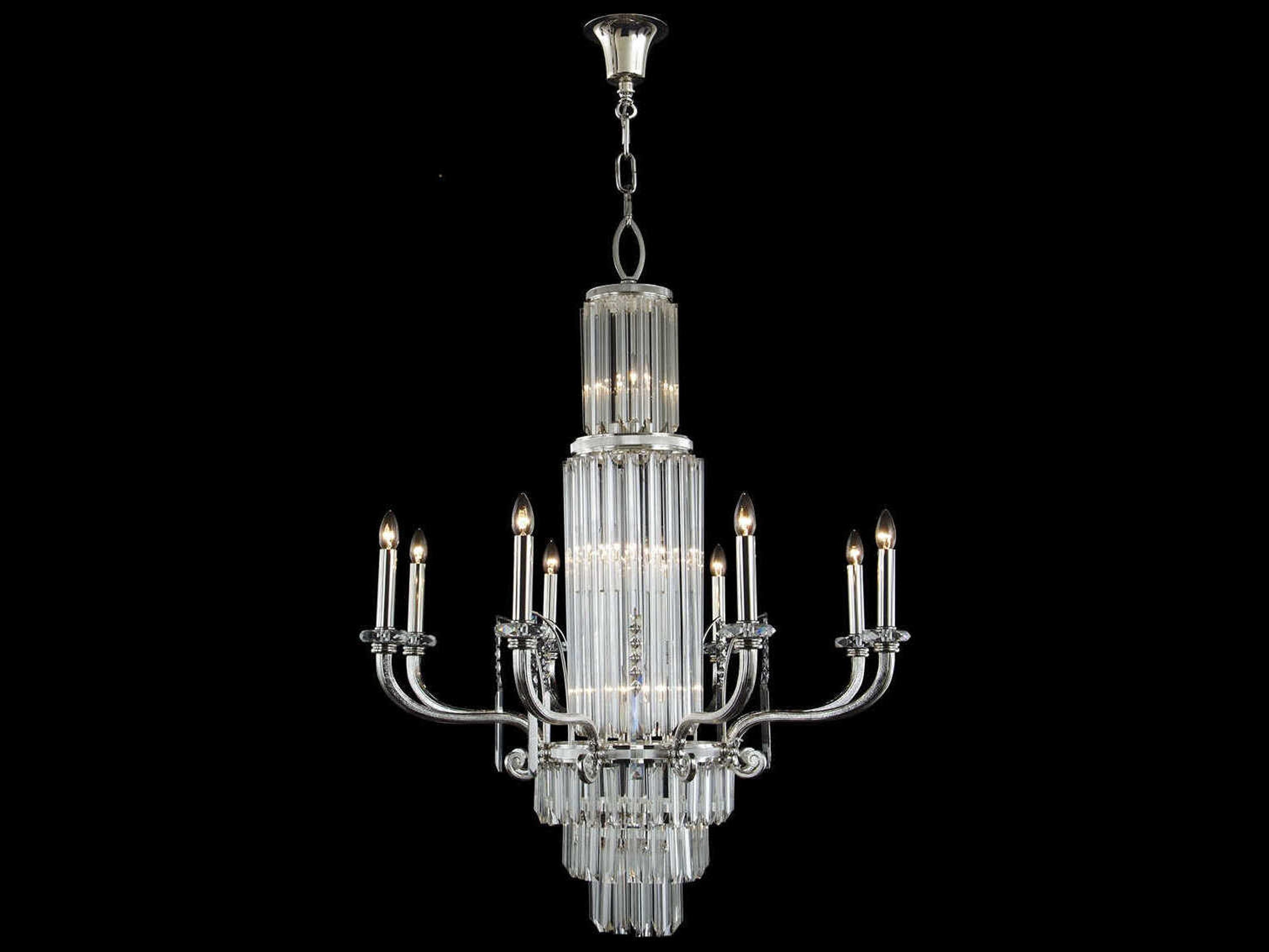Fine Art Handcrafted Lighting Mariner Luxury 15-Light Polished Silver Traditional Candelabra Chandelier