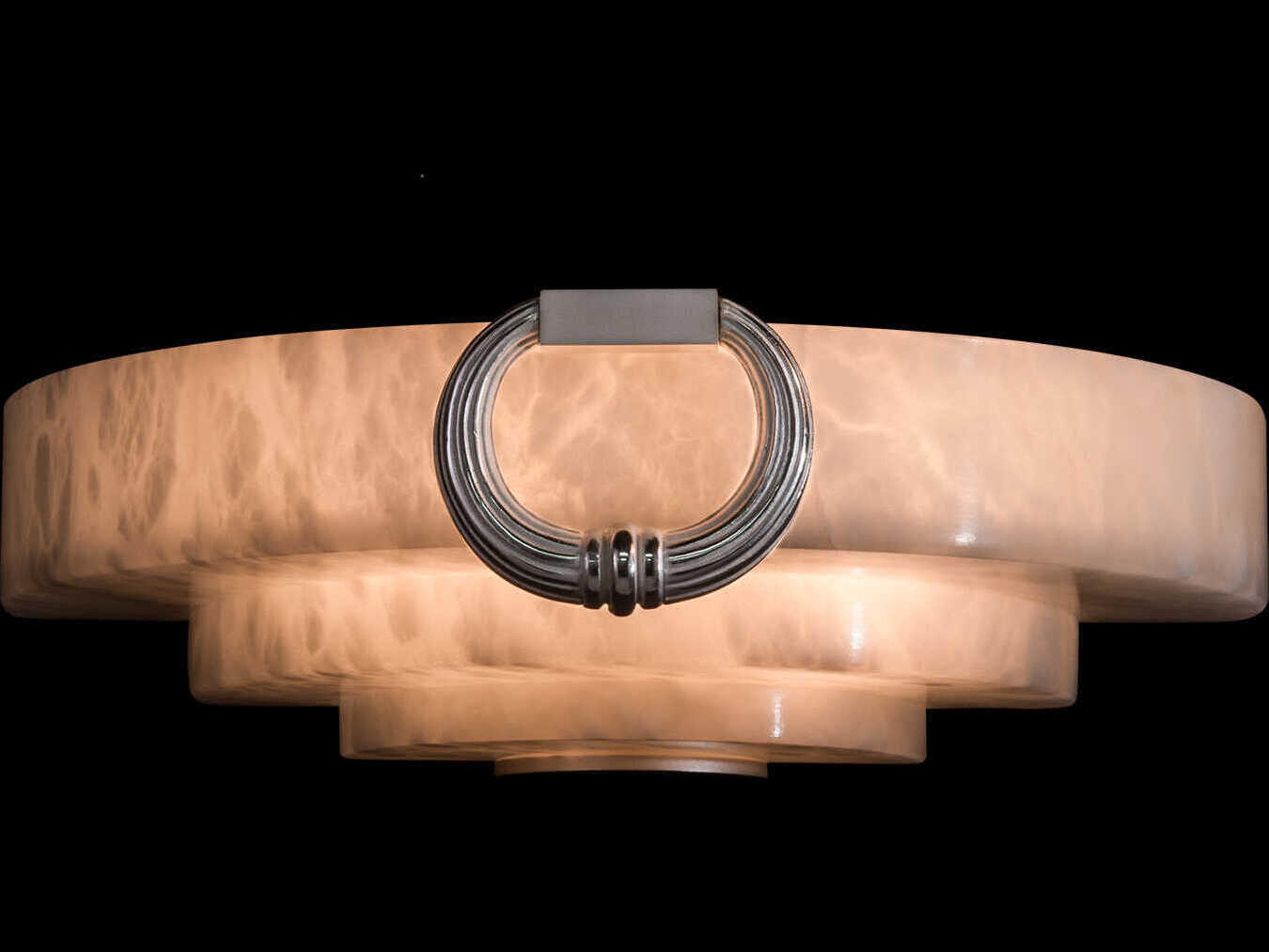 Fine Art Handcrafted Lighting Mariner Luxury 2-Light Antique Silver Plated Gold Wall Sconce