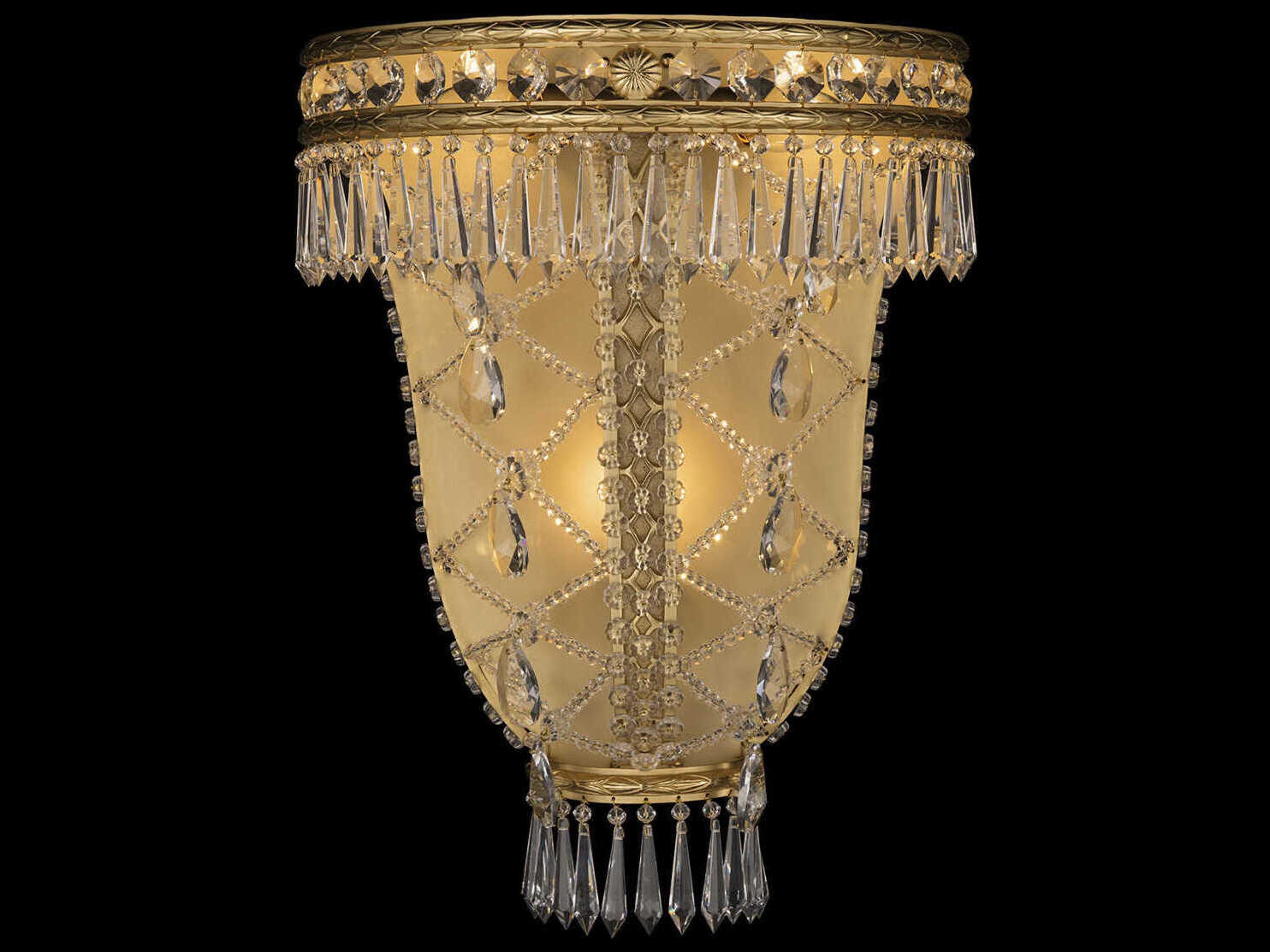 Fine Art Handcrafted Lighting Mariner Luxury 3-Light Antique Gold Plated Traditional Wall Sconce