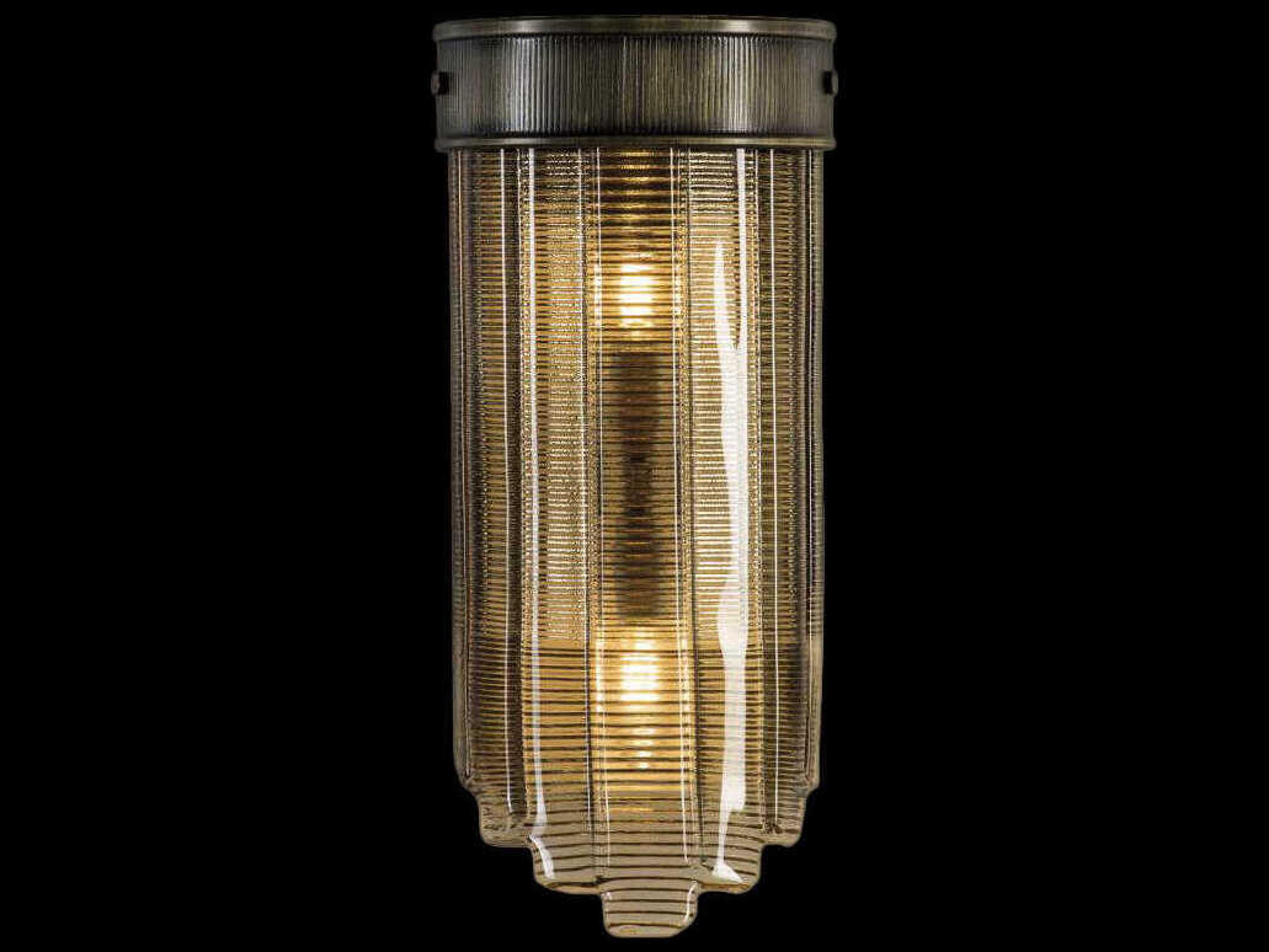 Fine Art Handcrafted Lighting Mariner Luxury 2-Light Brushed Bronze Wall Sconce