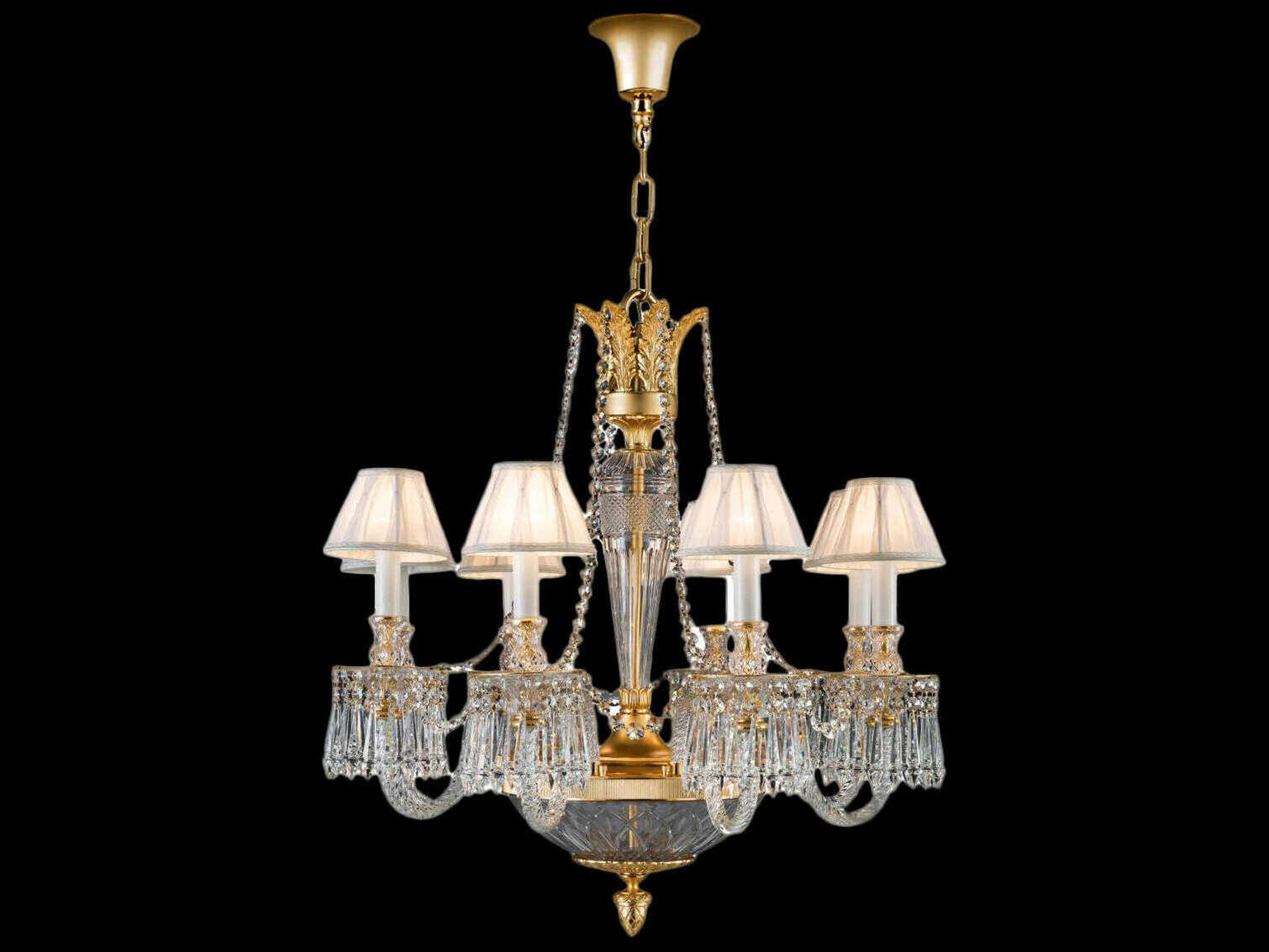Fine Art Handcrafted Lighting Mariner Luxury 8-Light Antique Gold Plated Traditional Candelabra Chandelier