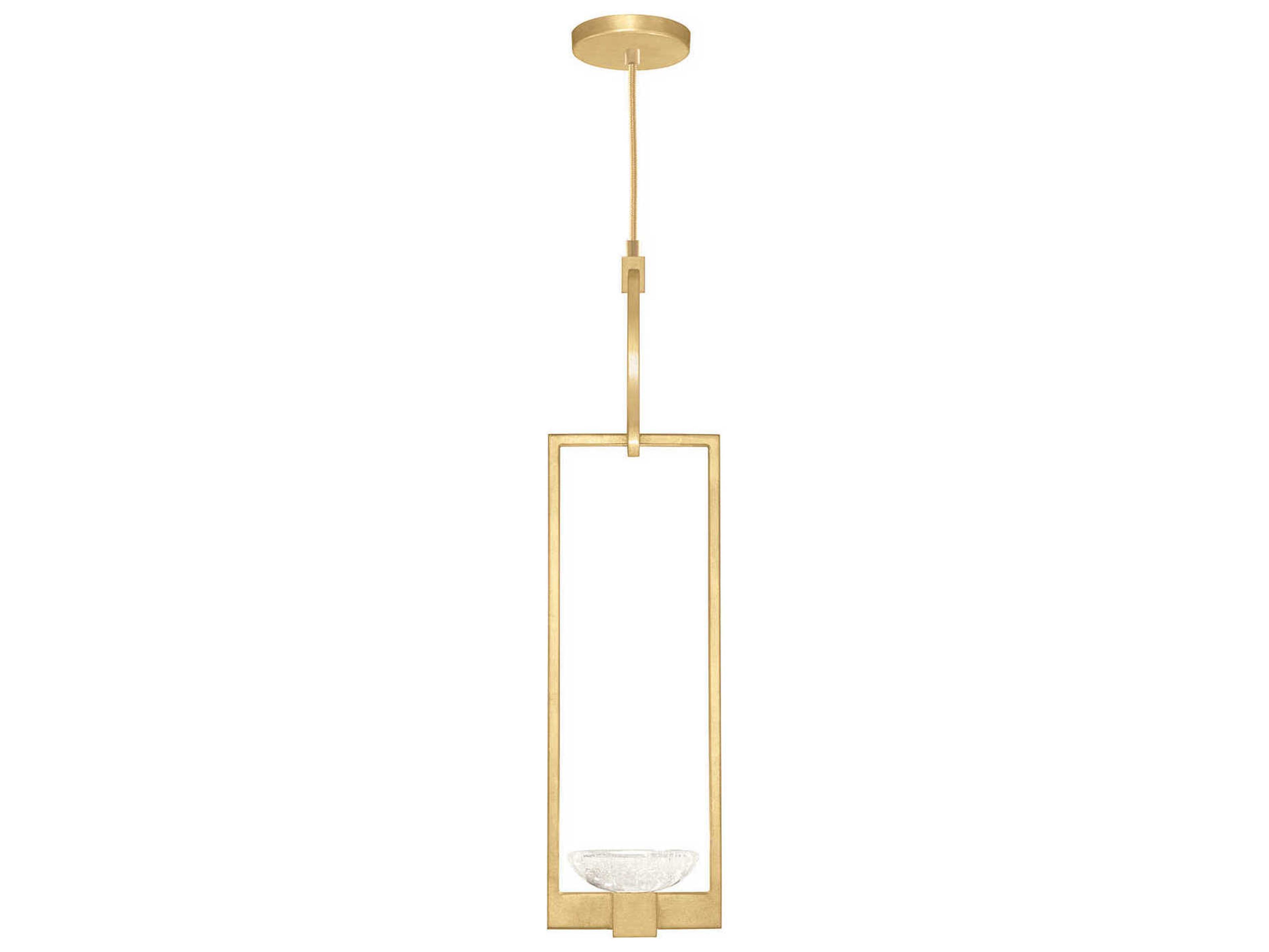 Fine Art Handcrafted Lighting Delphi 2-Light Gold Glass LED Geometric Mini Pendant
