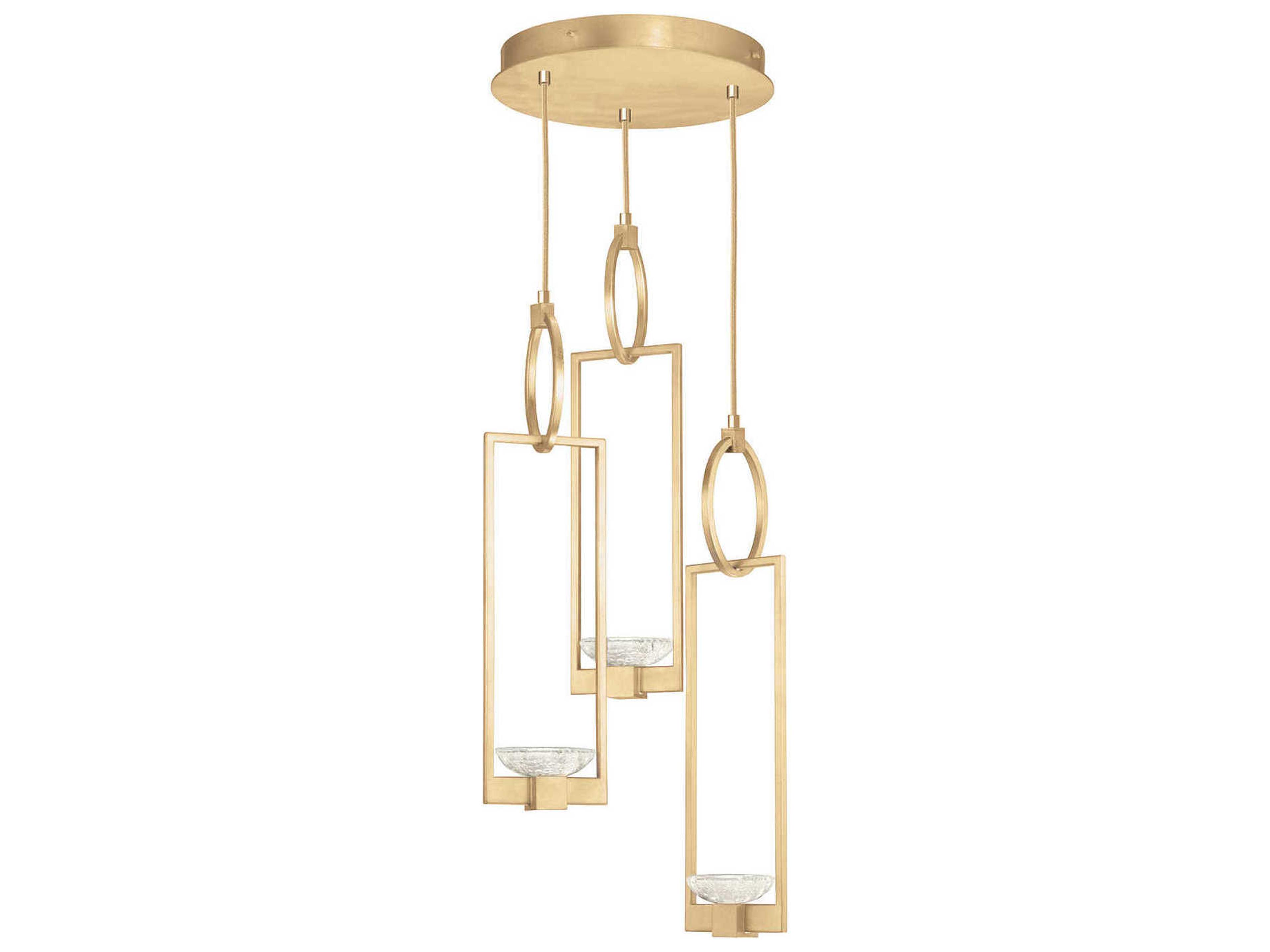 Fine Art Handcrafted Lighting Delphi 6-Light Gold Glass LED Geometric Pendant