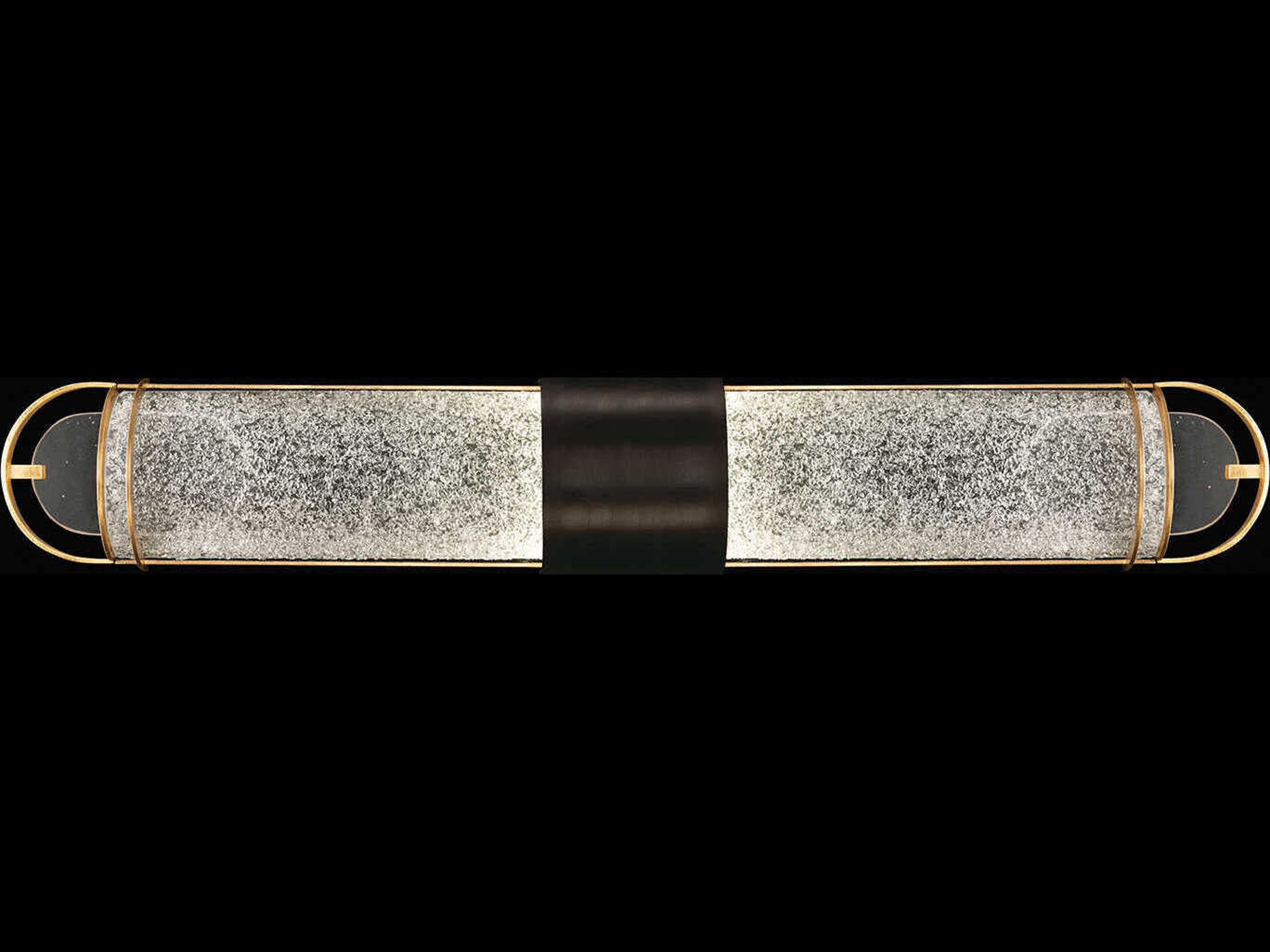 Fine Art Handcrafted Lighting Bond 2-Light Black Gold Vanity Light