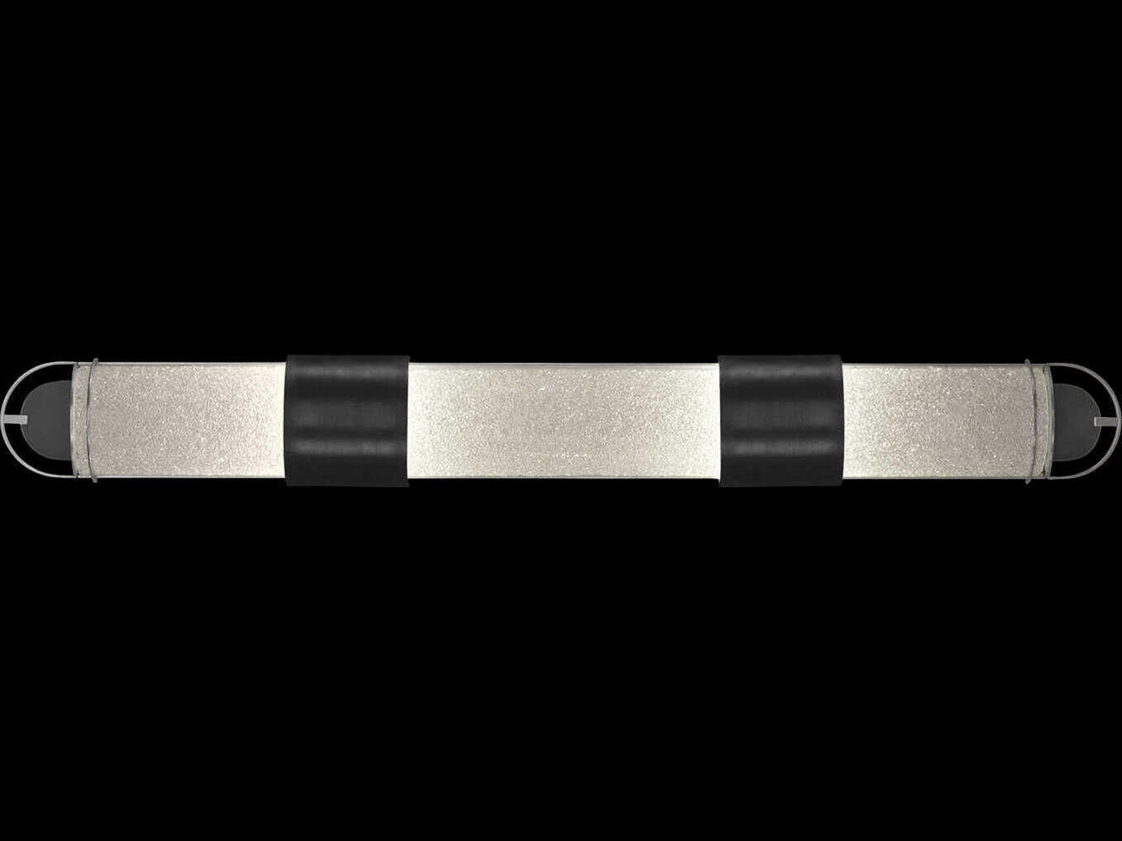 Fine Art Handcrafted Lighting Bond 4-Light Black Silver Vanity Light