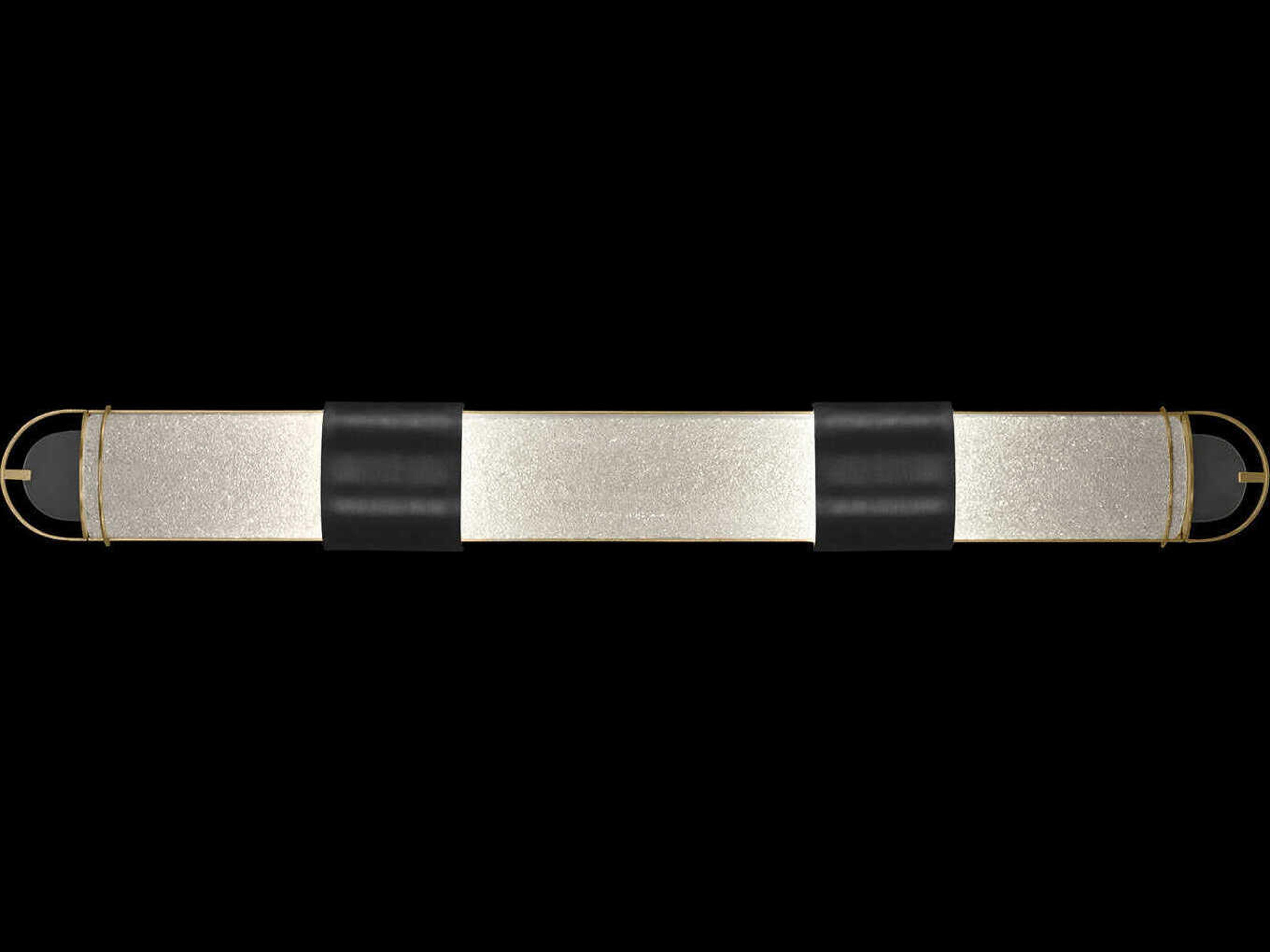 Fine Art Handcrafted Lighting Bond 4-Light Black Gold Vanity Light