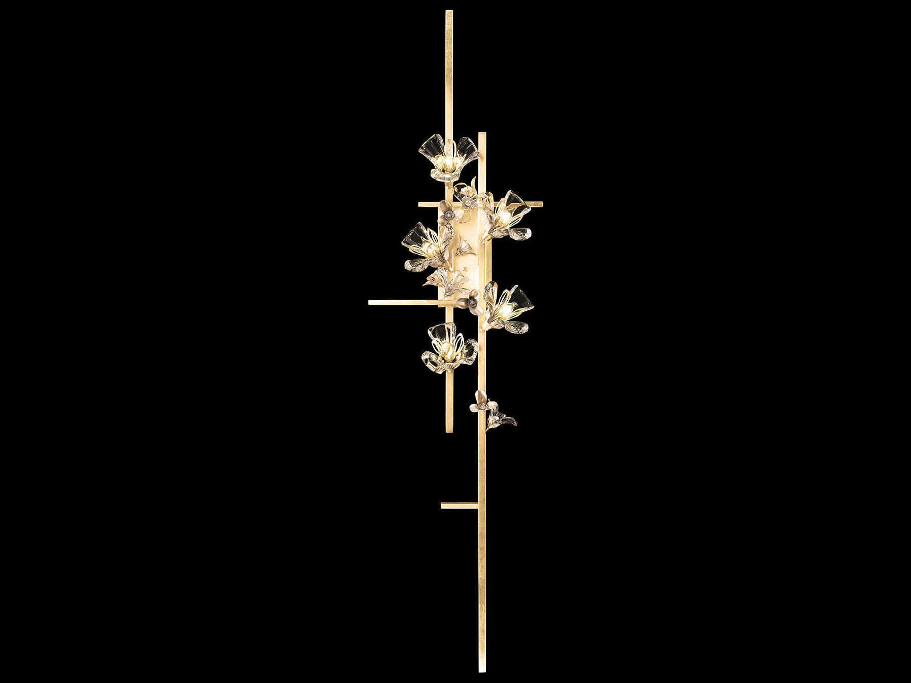 Fine Art Handcrafted Lighting Azu 5-Light Gold Crystal Wall Sconce