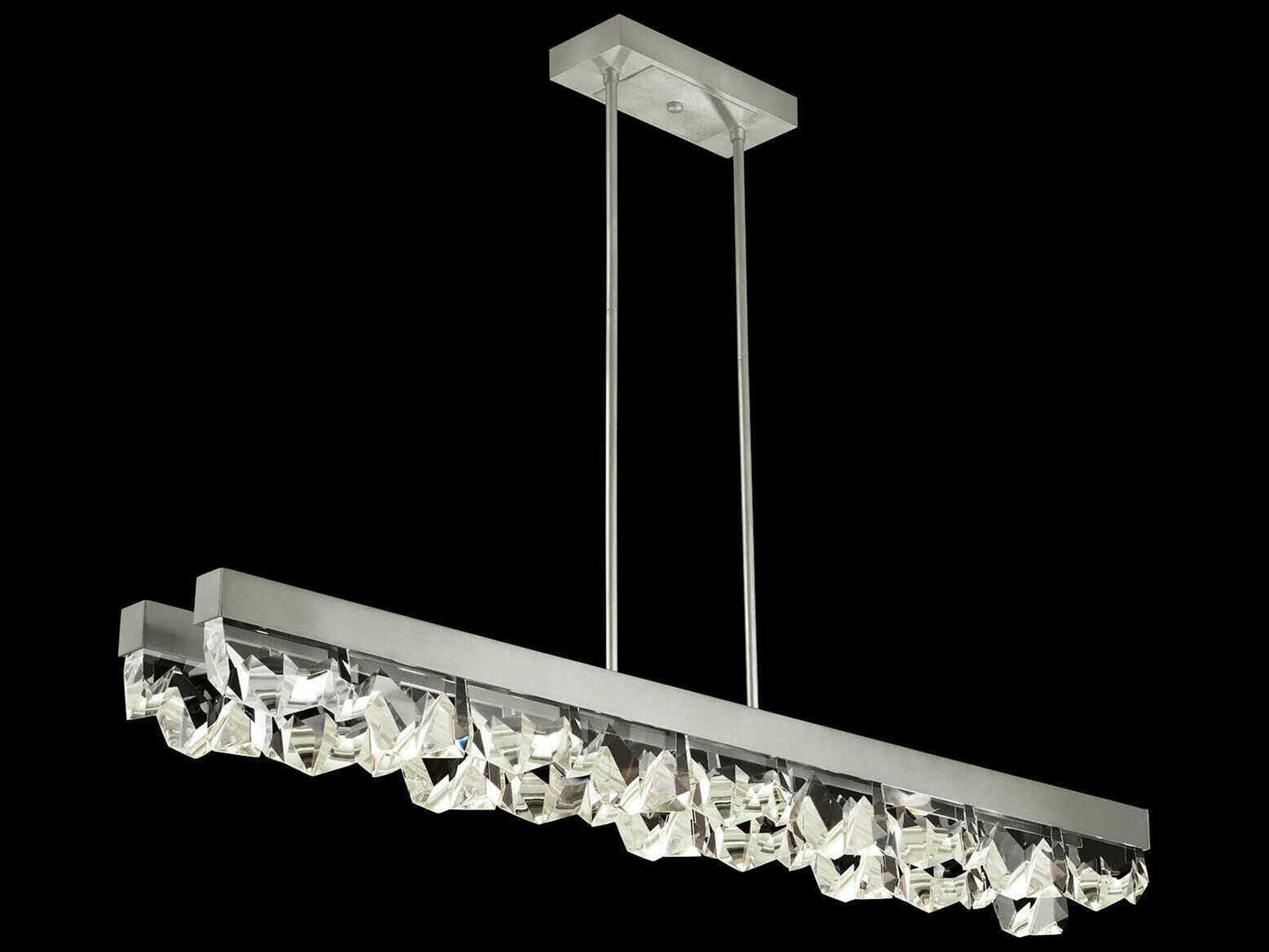Fine Art Handcrafted Lighting Strata 6-Light Linear Island Pendant