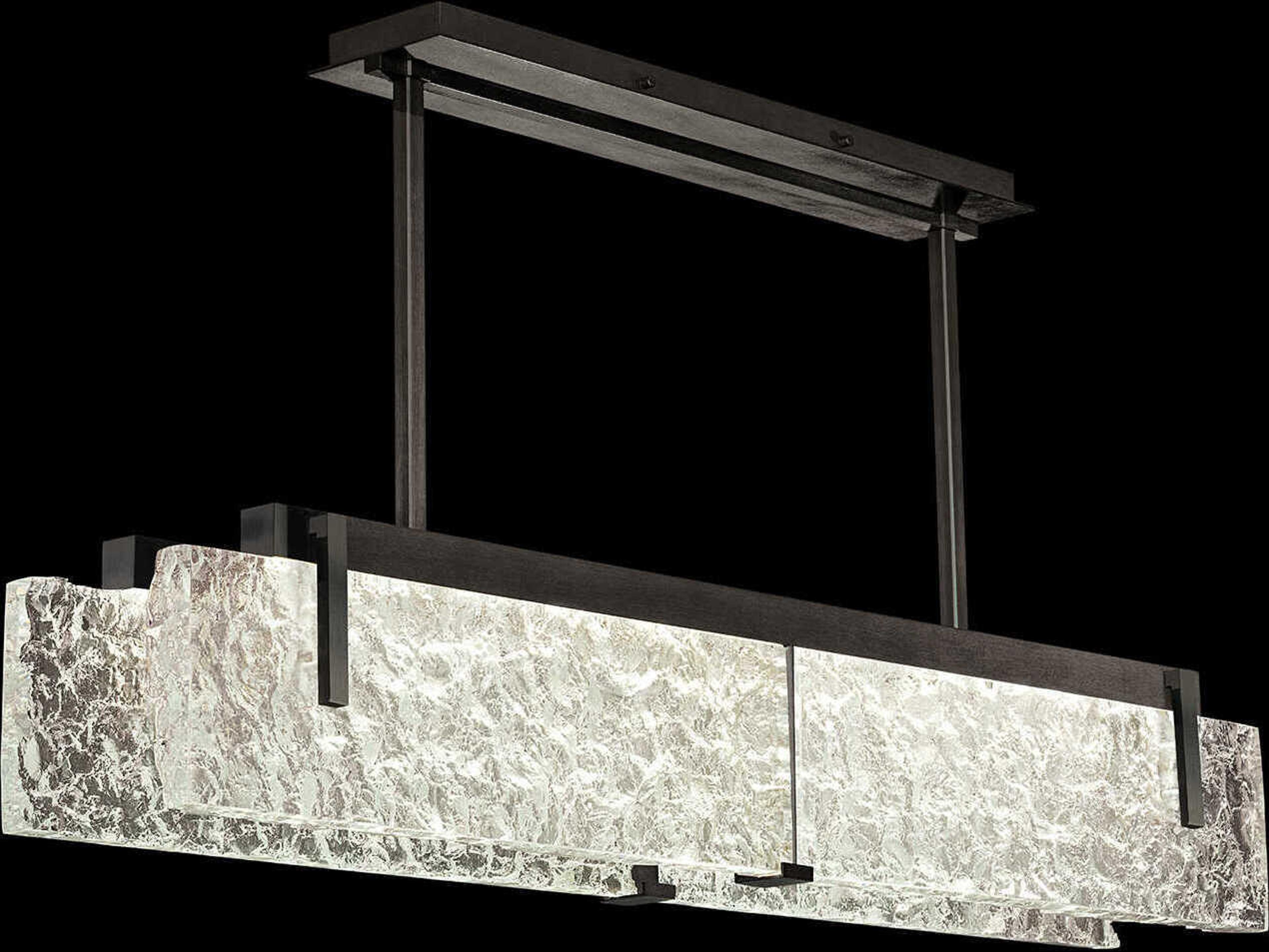 Terra 4-Light Black Linear Island Pendant