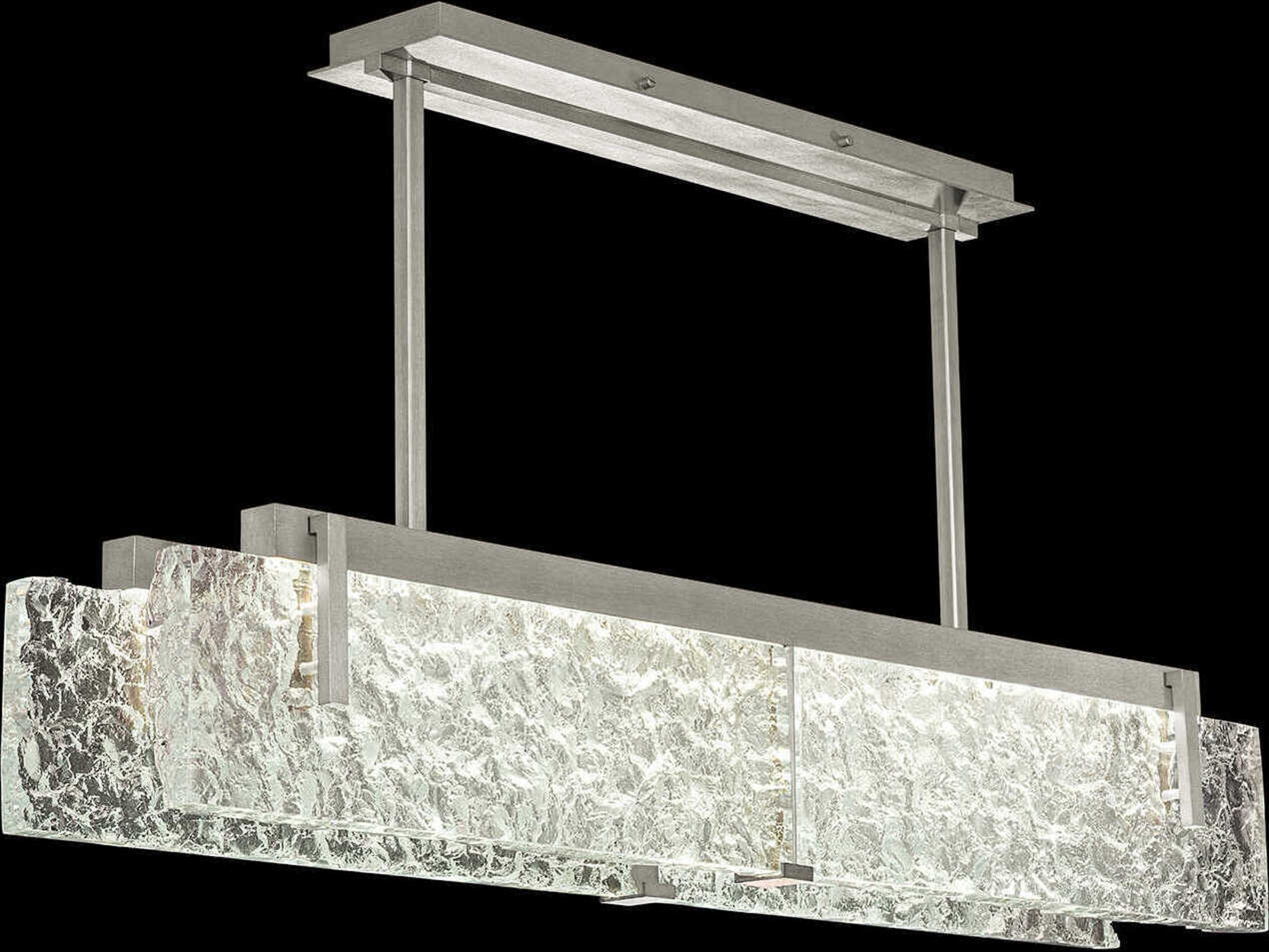 Terra 4-Light Silver Linear Island Pendant