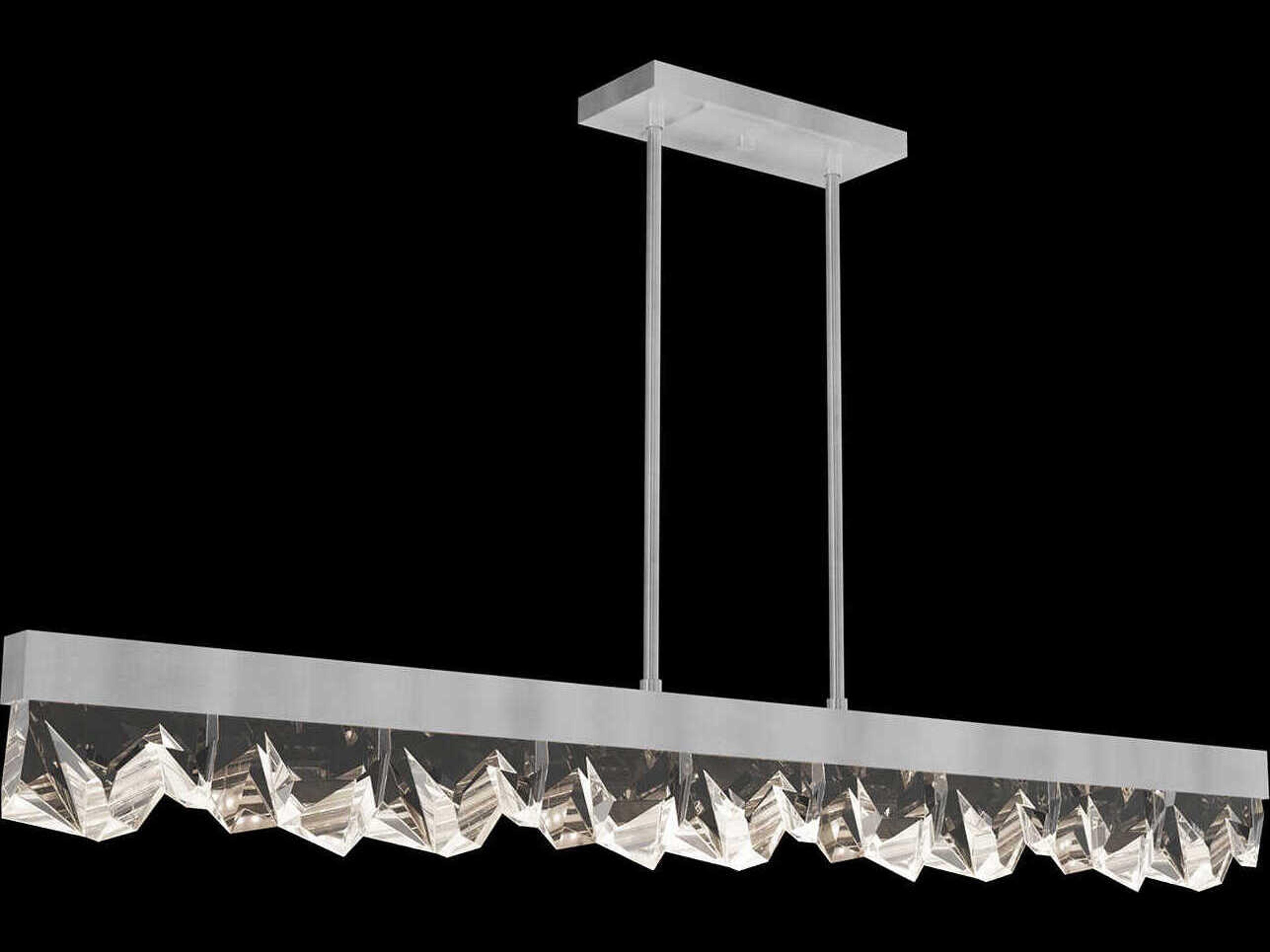 Fine Art Handcrafted Lighting Strata 3-Light Linear Island Pendant