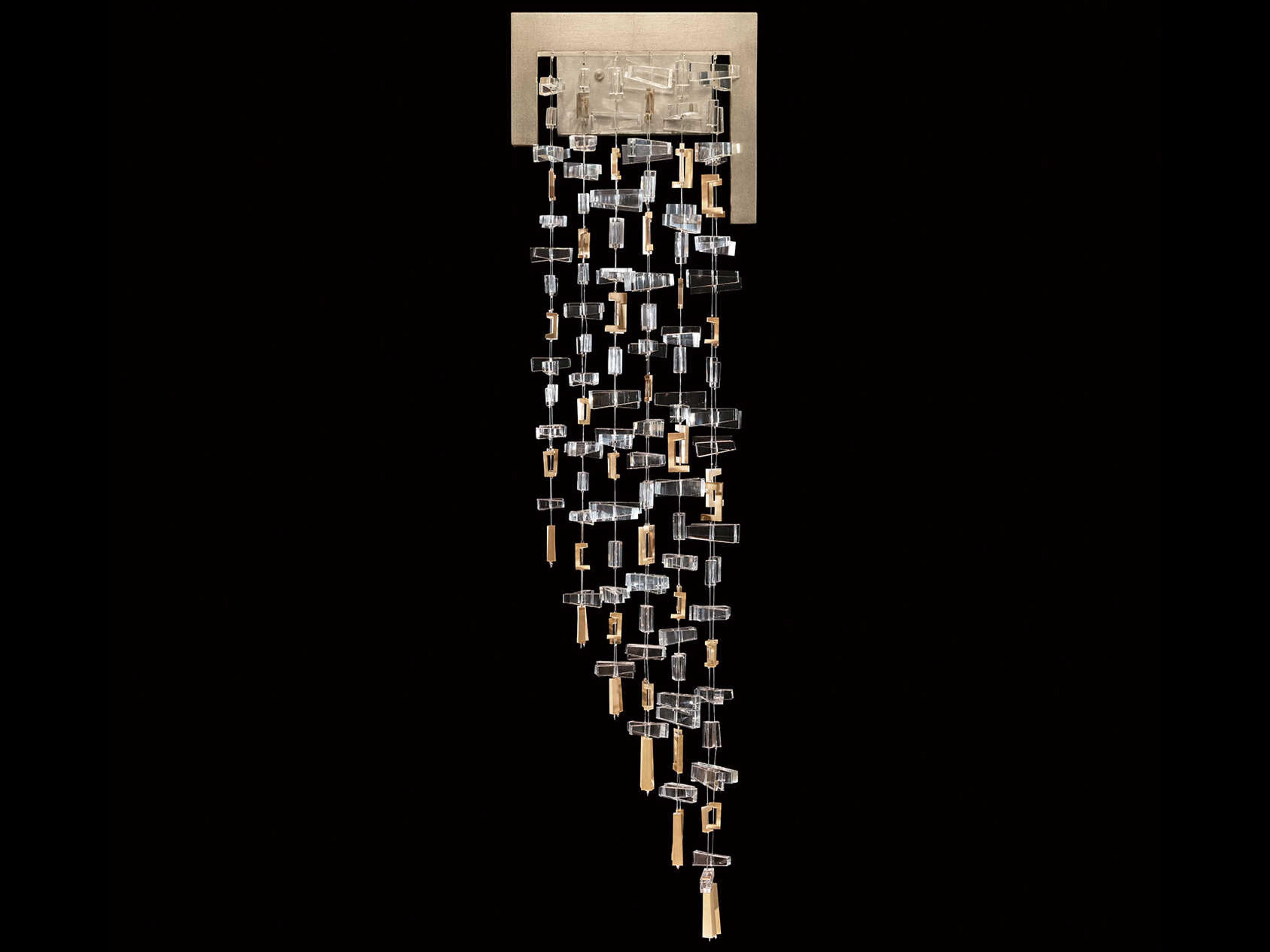 Fine Art Handcrafted Lighting Capri 2-Light Soft Gold Leaf Wall Sconce