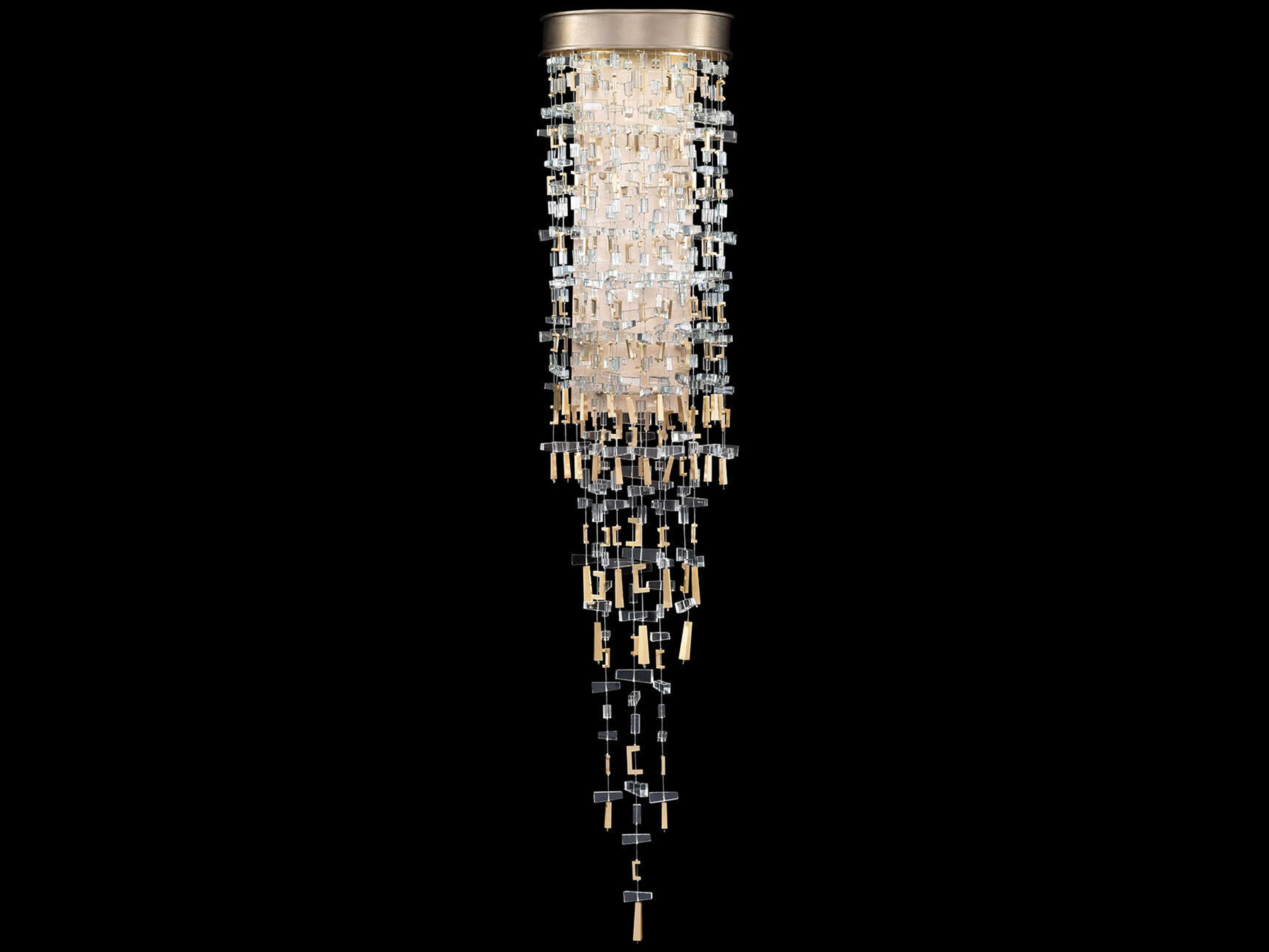 Fine Art Handcrafted Lighting Capri 3-Light Soft Gold Leaf Wall Sconce