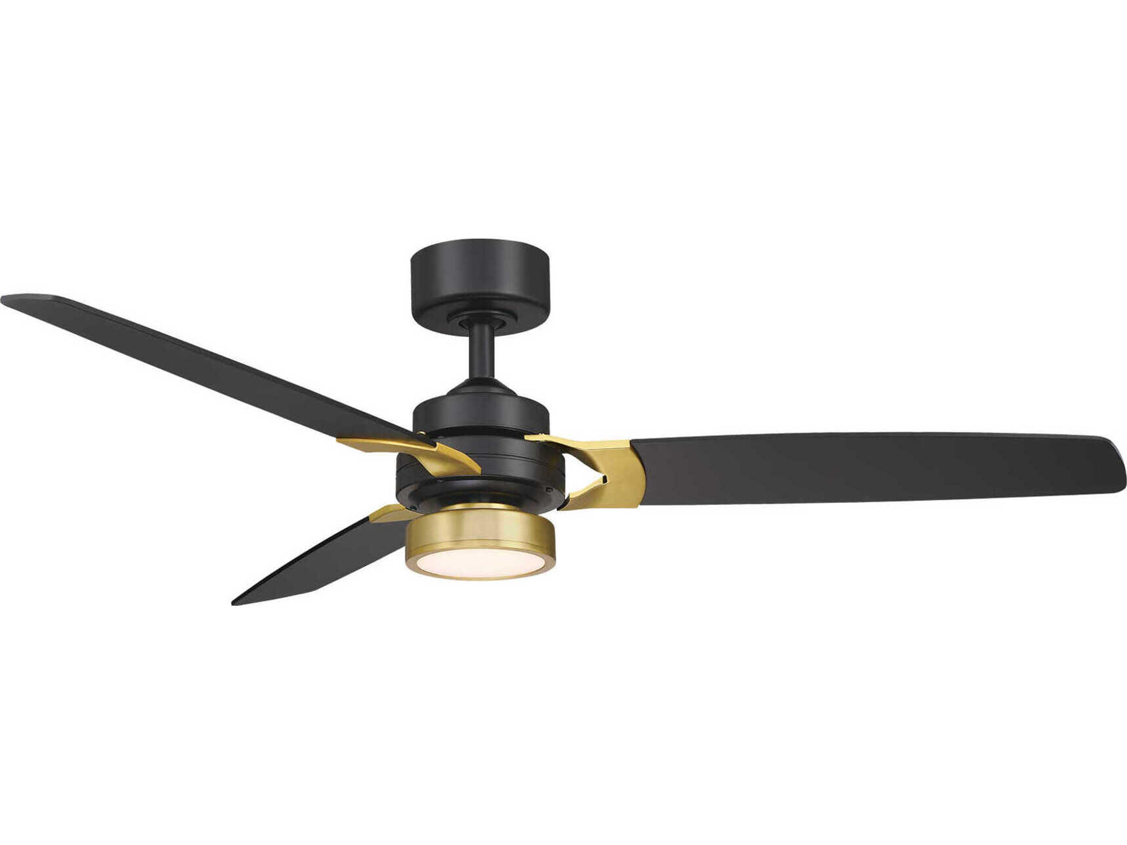 Fanimation Amped Black / Brushed Satin 1 - Light 52" LED Ceiling Fan