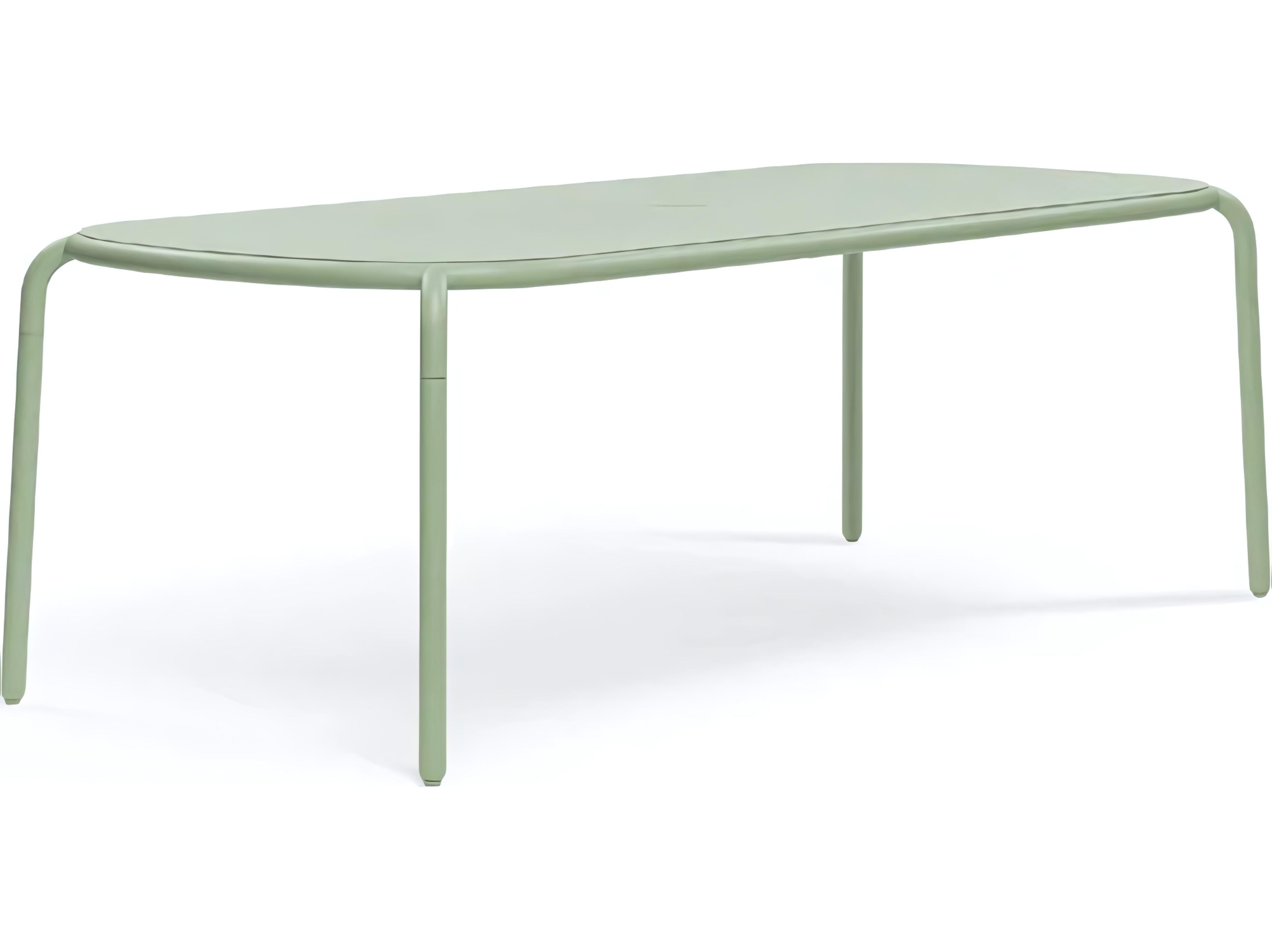 Fatboy Outdoor Toni Tablo 86.6"W x 39"D Rectangular Dining Table in Mist Green