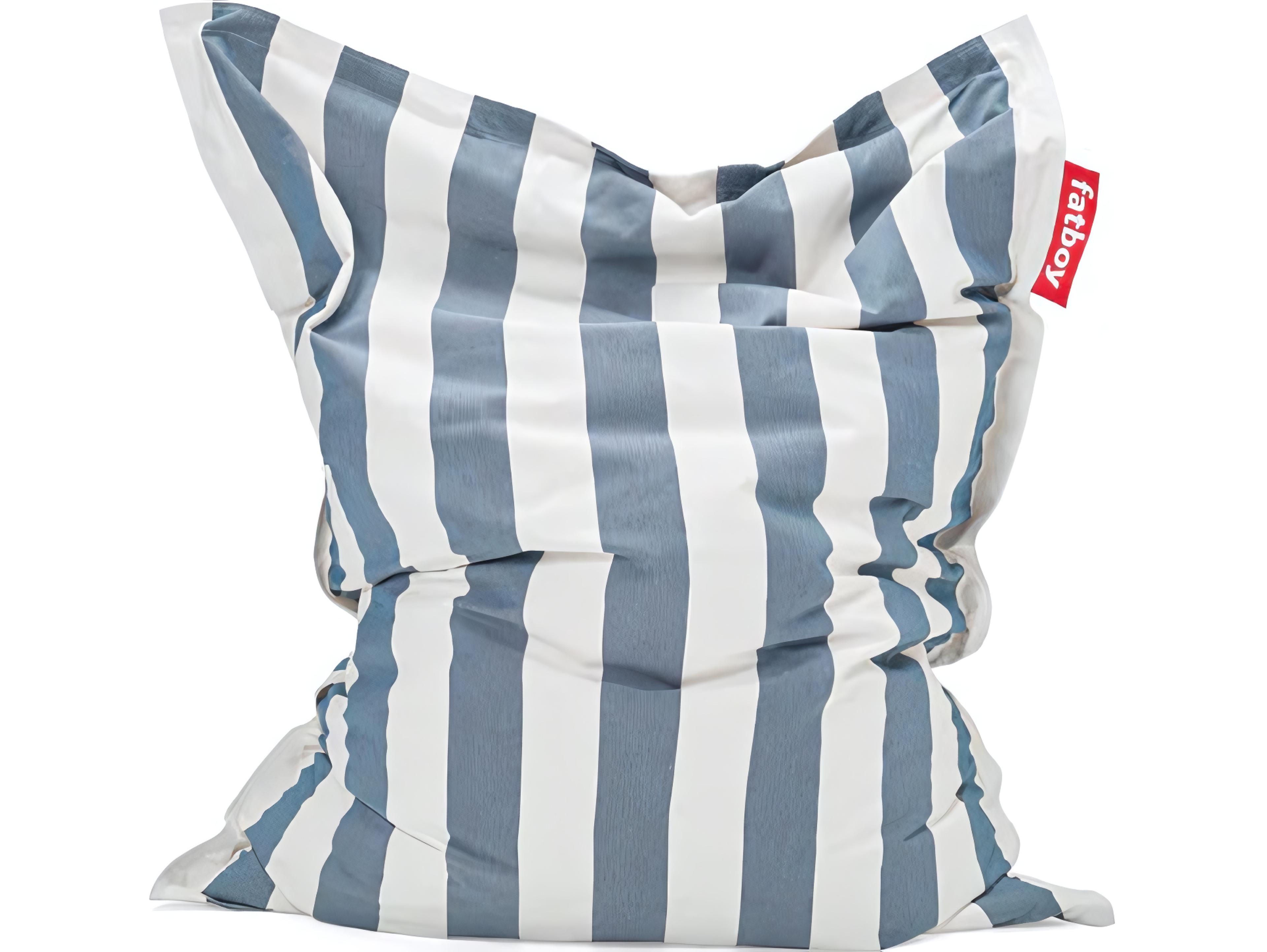 Fatboy Outdoor Original Bean Bag Chair in Stripe Ocean Blue