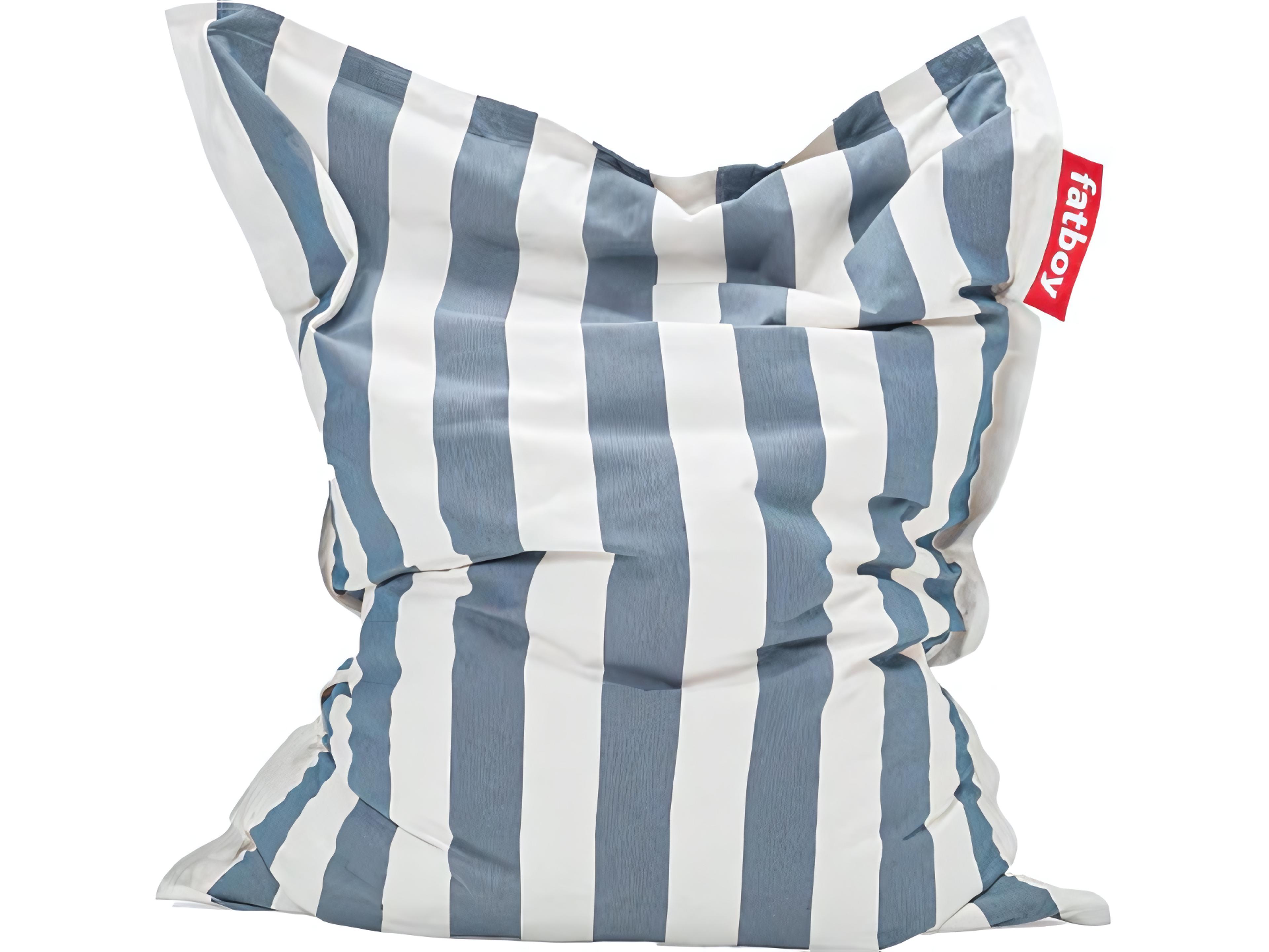 Fatboy Outdoor Original Slim Bean Bag Chair in Stripe Ocean Blue