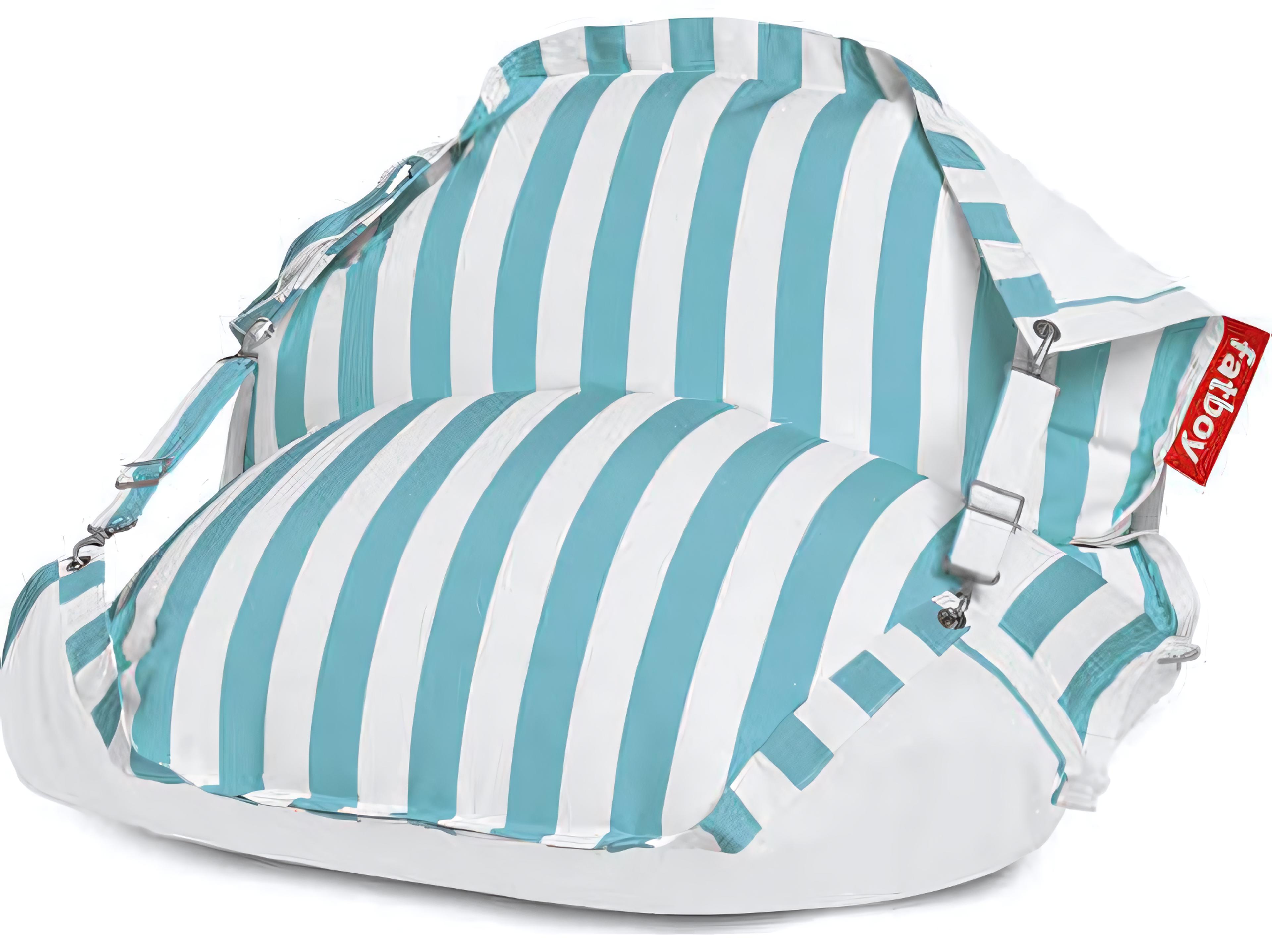 Fatboy Outdoor Original Floatzac Floating Bean Bag Lounge Chair in Stripe Azur