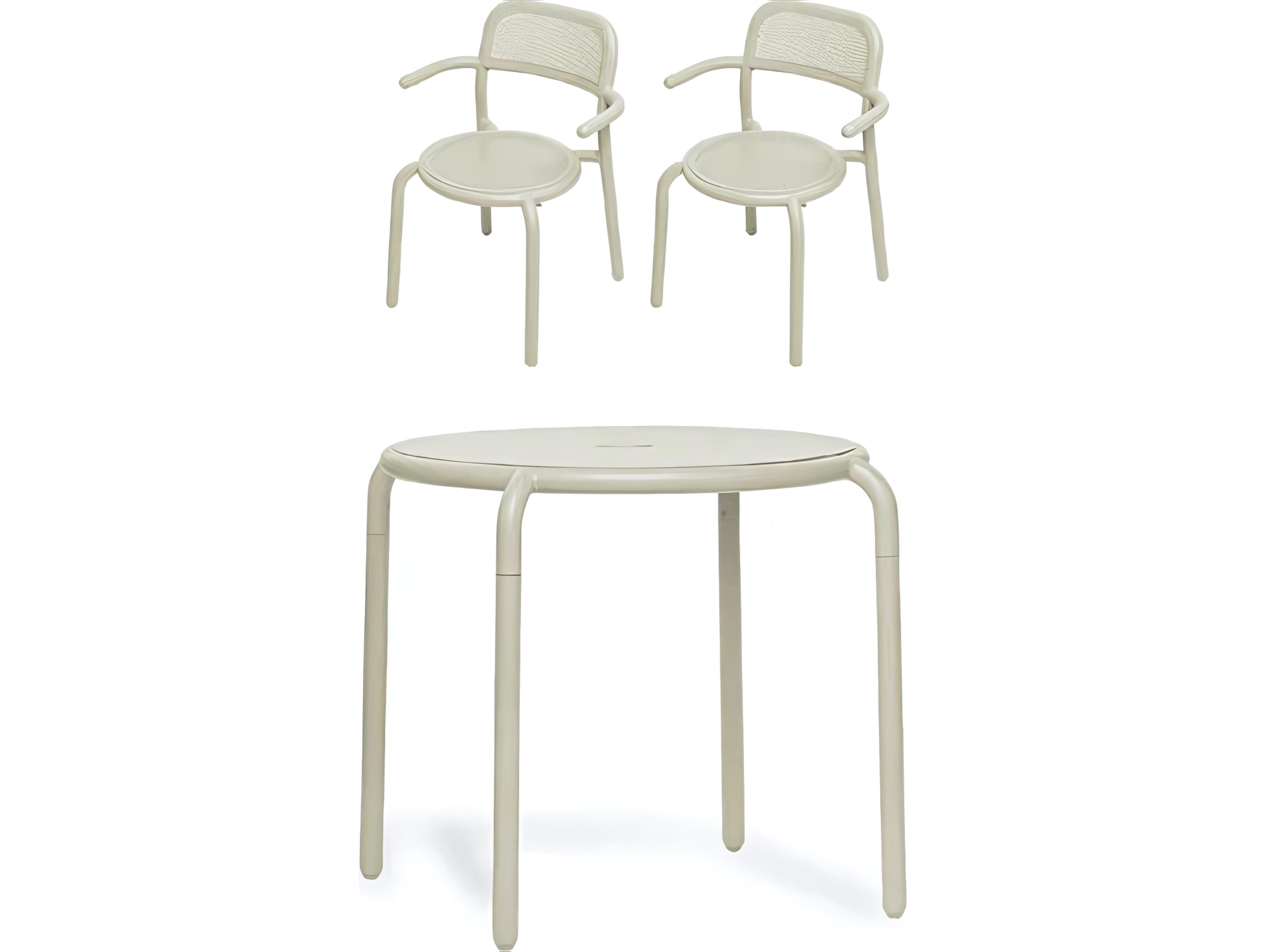 Fatboy Outdoor Toni Bistro Set with Armchairs in Desert