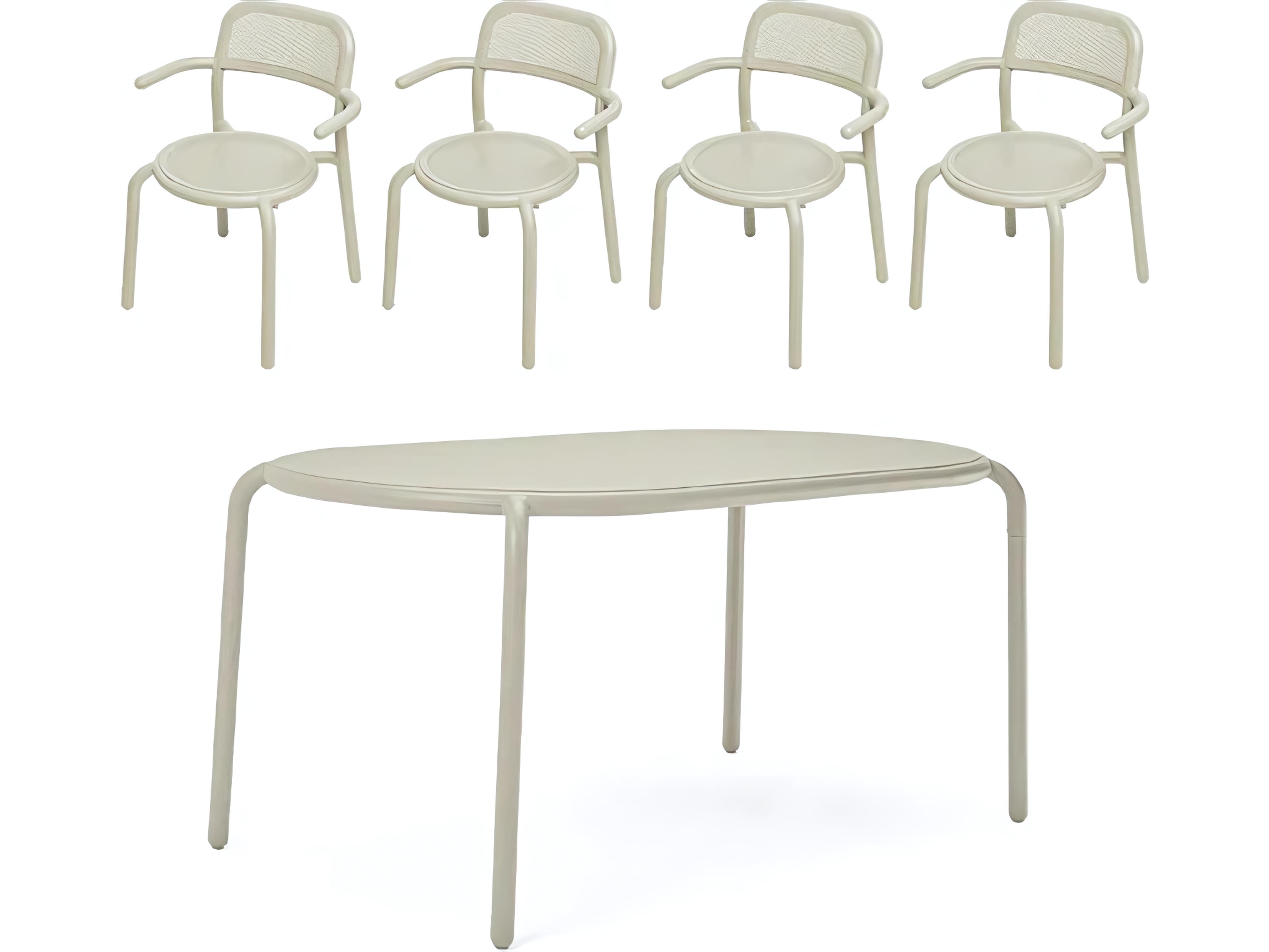 Fatboy Outdoor Toni Tavolo Dining Set with Armchairs in Desert