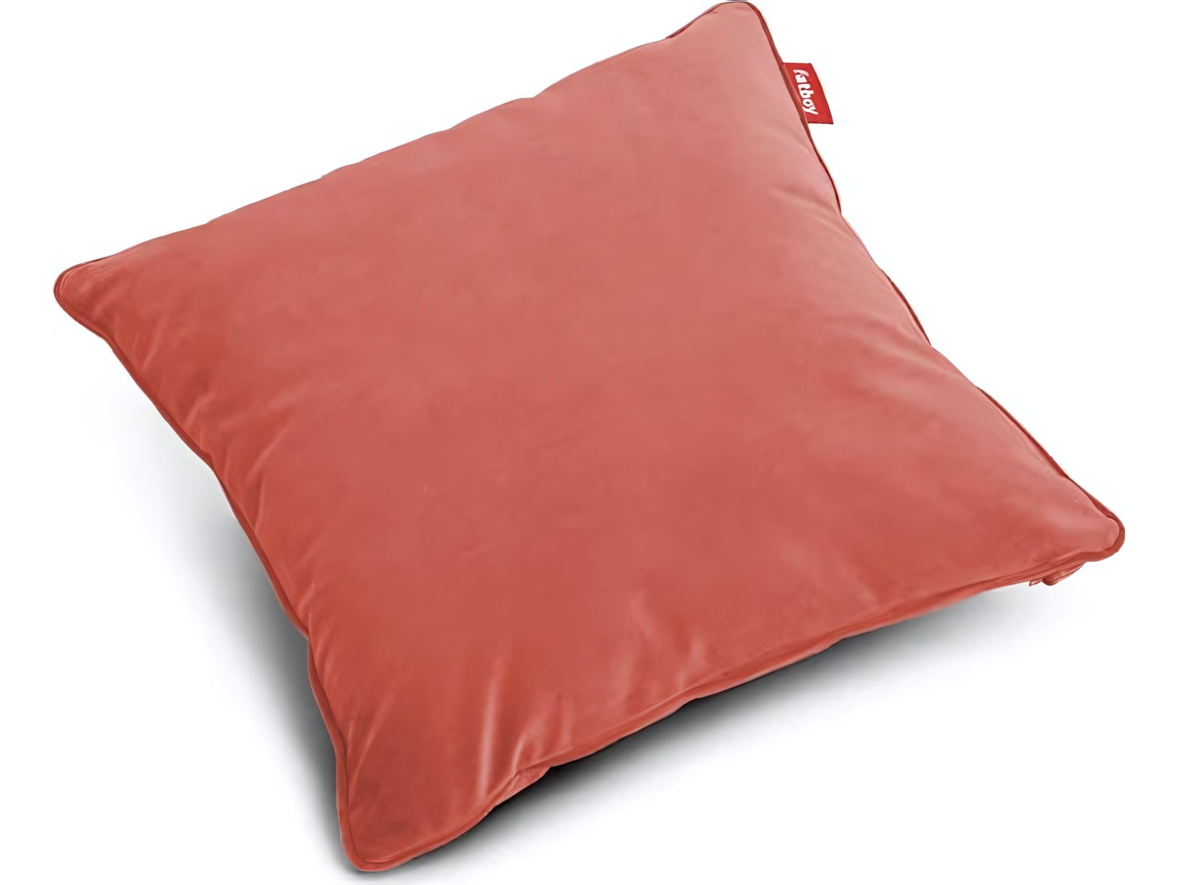 Fatboy Square Recycled Velvet Accent Pillow in Rhubarb