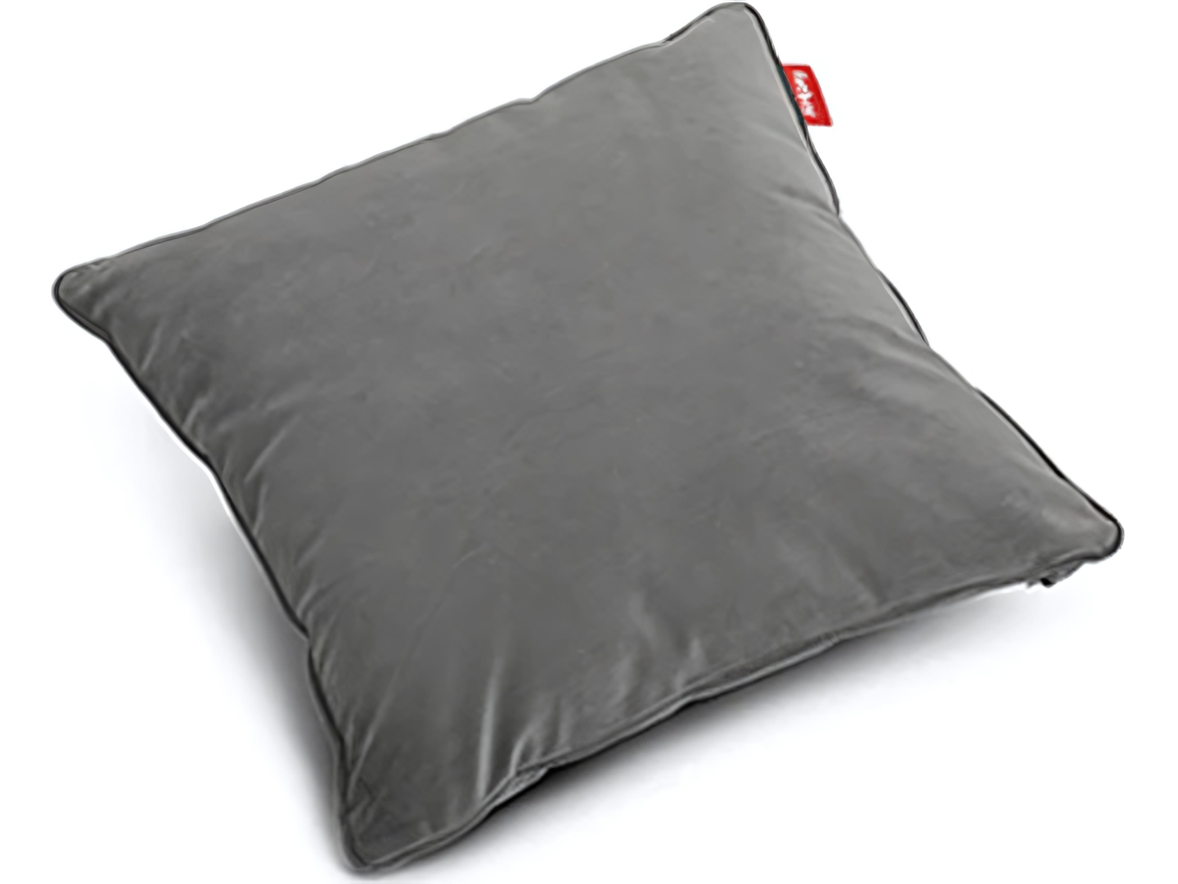 Fatboy Square Recycled Velvet Accent Pillow in Taupe