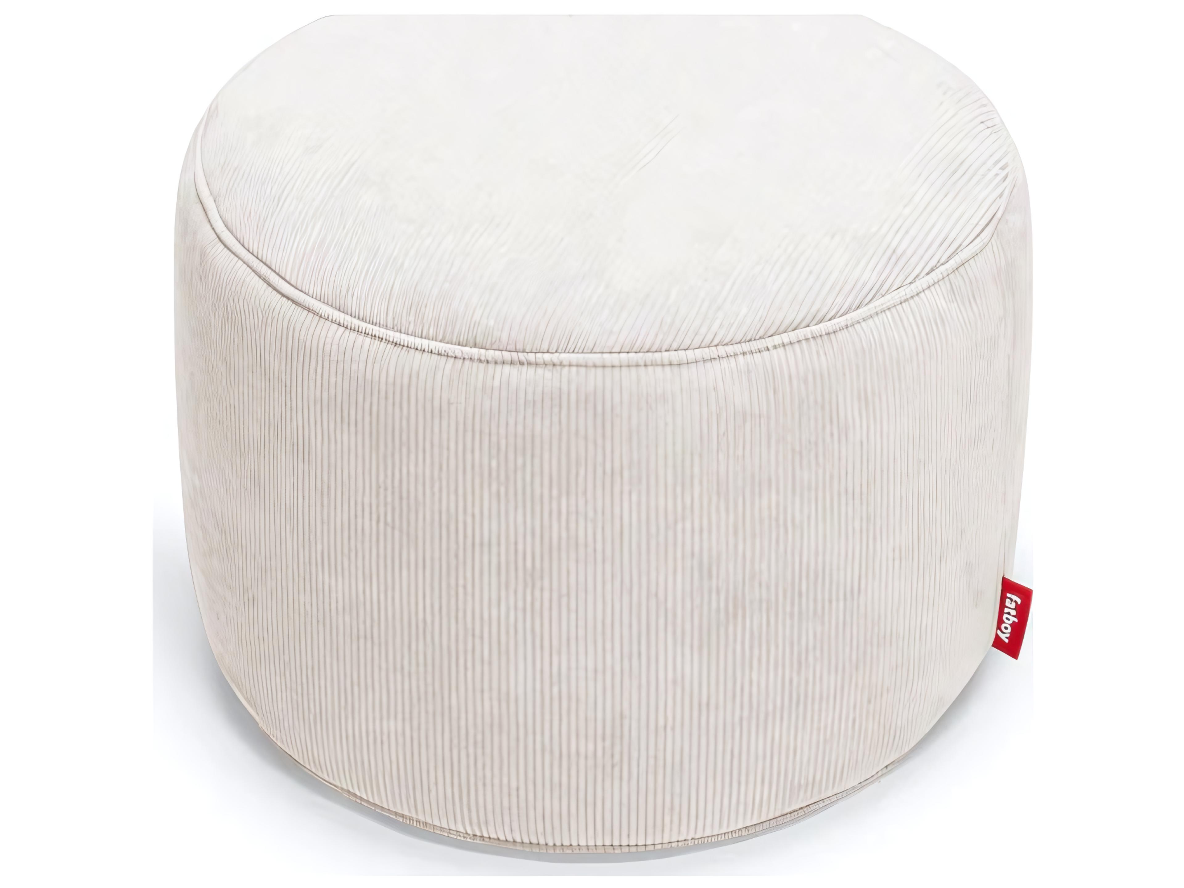 Fatboy Point Recycled Cord Pouf Ottoman in Cream