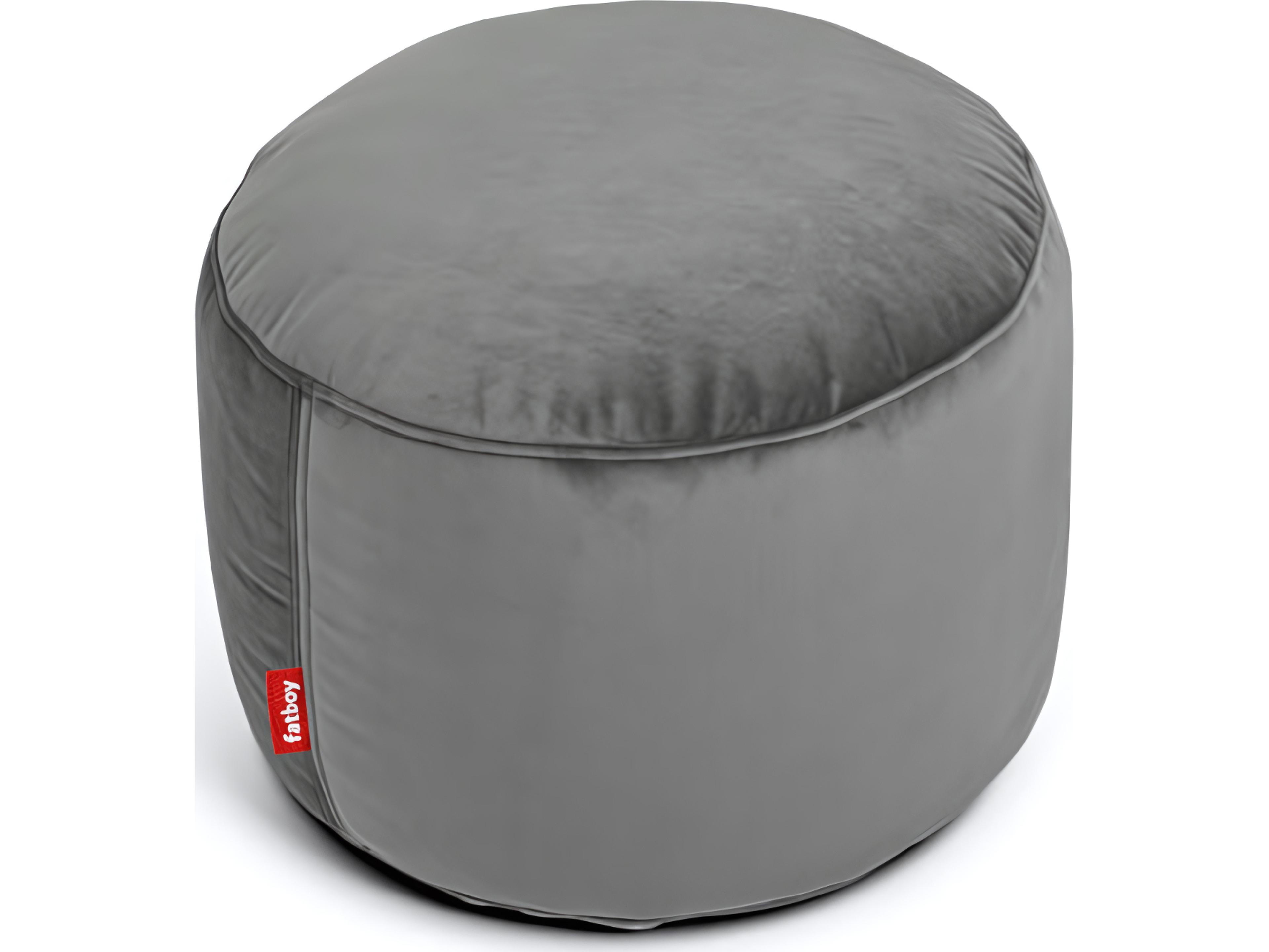 Fatboy Point Recycled Velvet Pouf Ottoman in Taupe