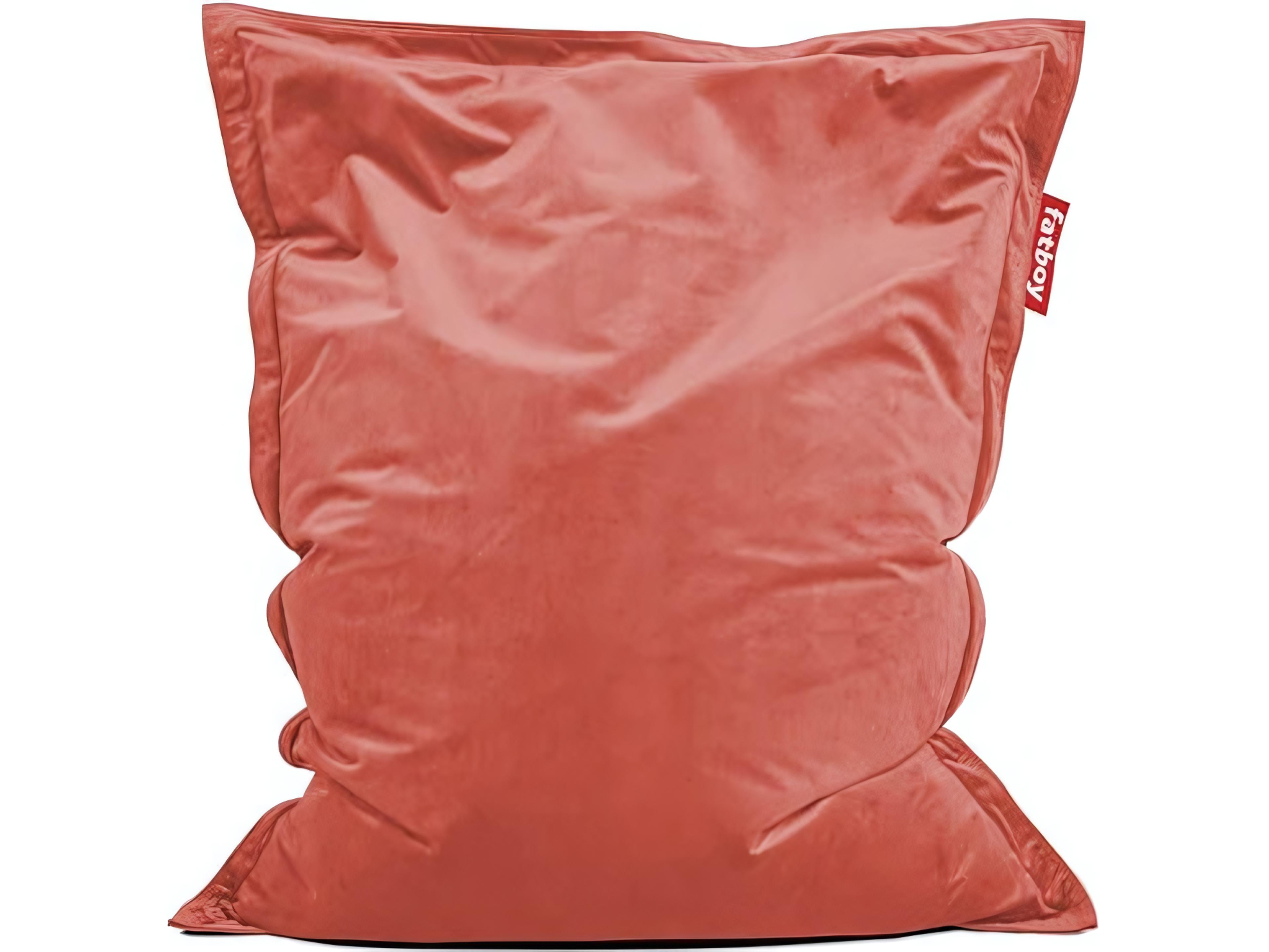 Fatboy Original Slim Recycled Velvet Bean Bag Chair in Rhubarb