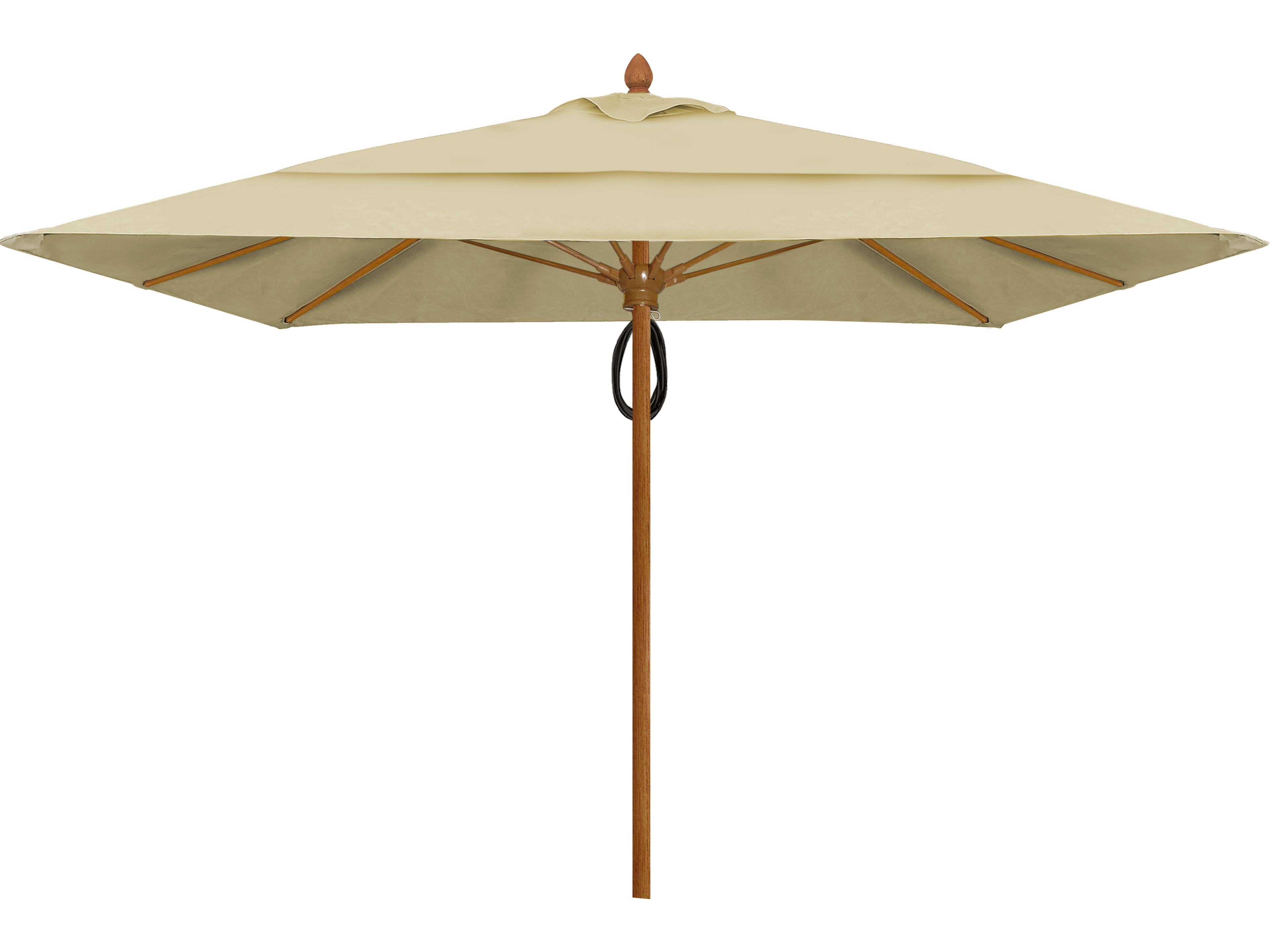 Fiberbuilt Outdoor Umbrellas Prestige - Diamante Fiberglass 10 Foot Square Pulley & Pin Outdoor Umbrella