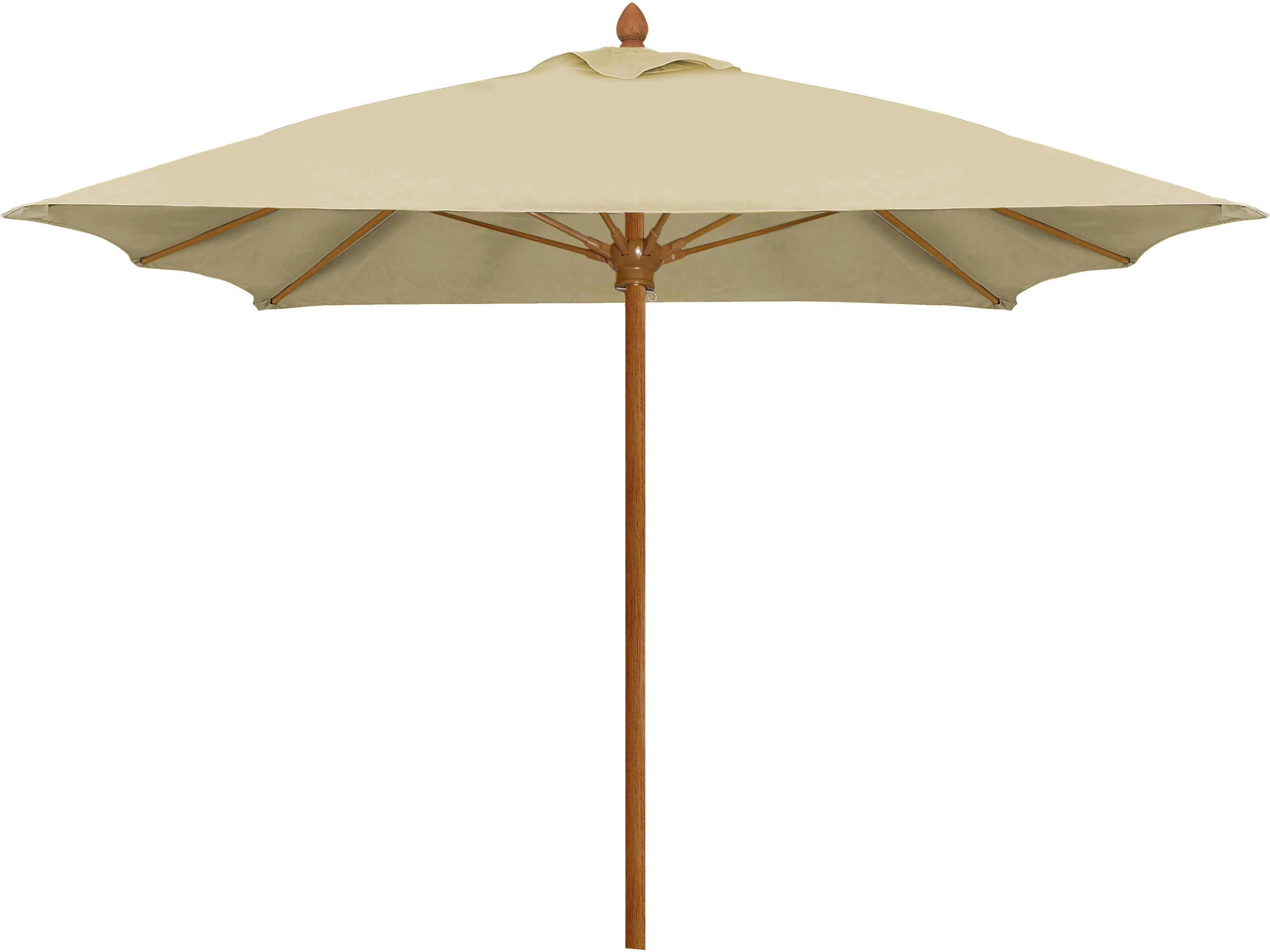 Fiberbuilt Patio Umbrellas Prestige - Diamante Fiberglass 6 Foot Square Push Up & Pin Patio Umbrella