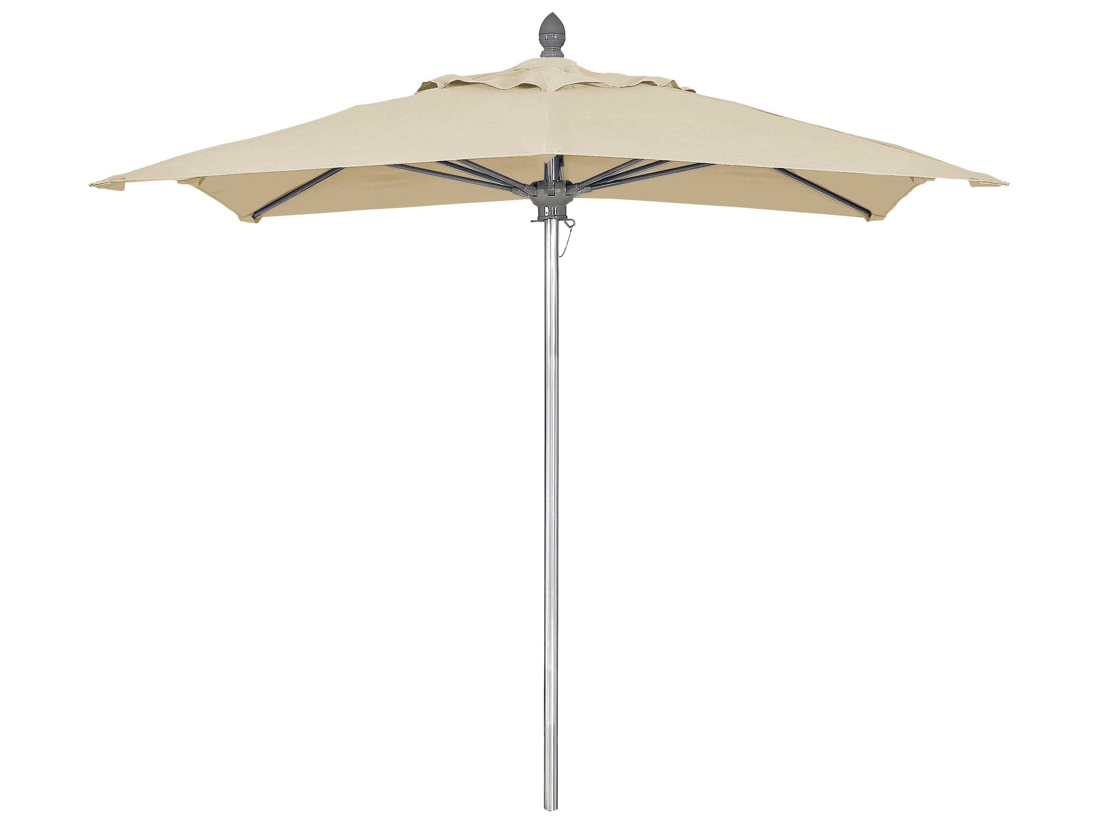 Fiberbuilt Outdoor Umbrellas Prestige - Lucaya Fiberglass 6 Foot Square Pulley & Pin Outdoor Umbrella