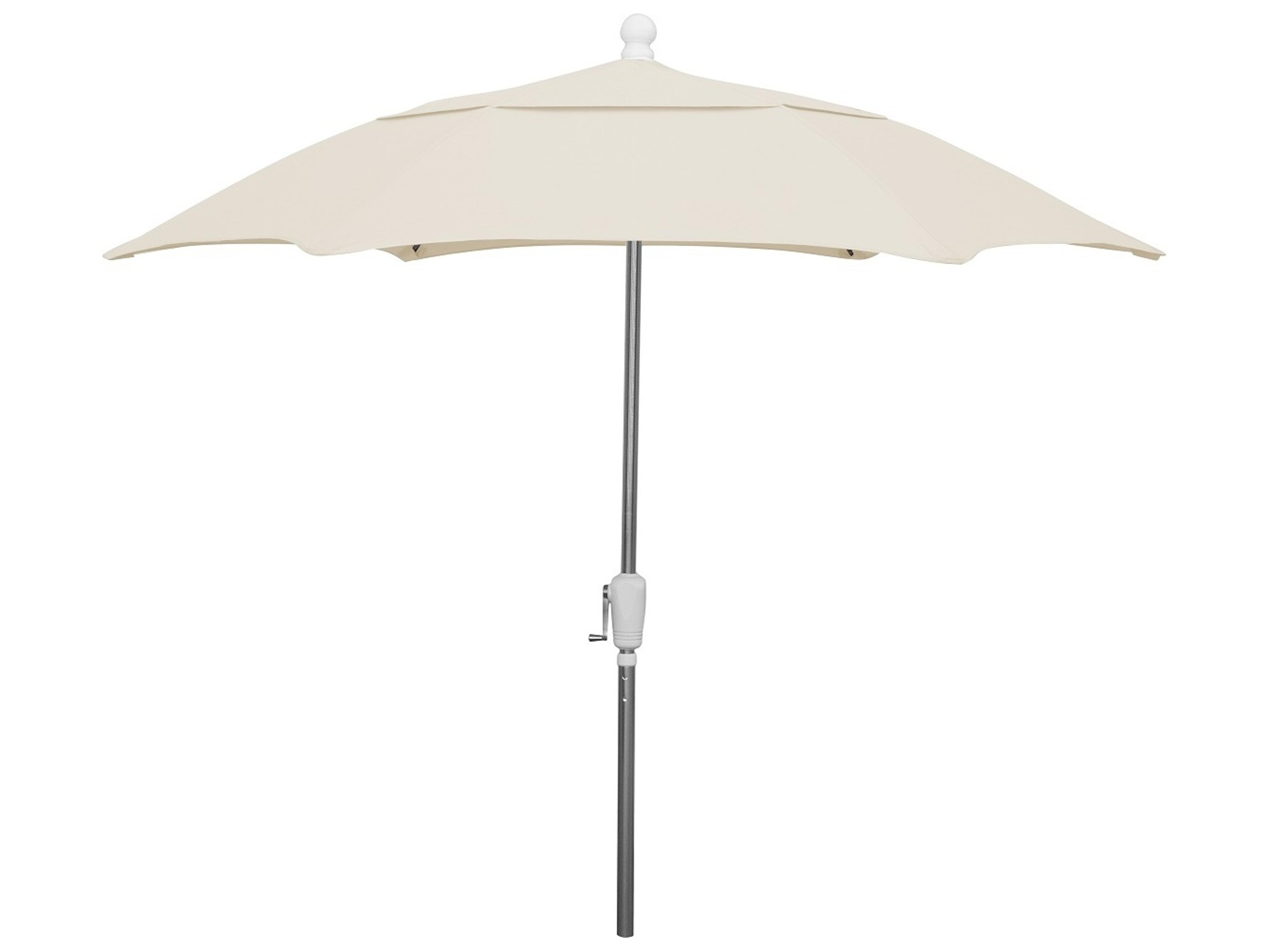 Fiberbuilt Outdoor Patio Umbrellas Quick Ship Home 7.5 Foot Hexagon Aluminum Outdoor Patio Umbrella