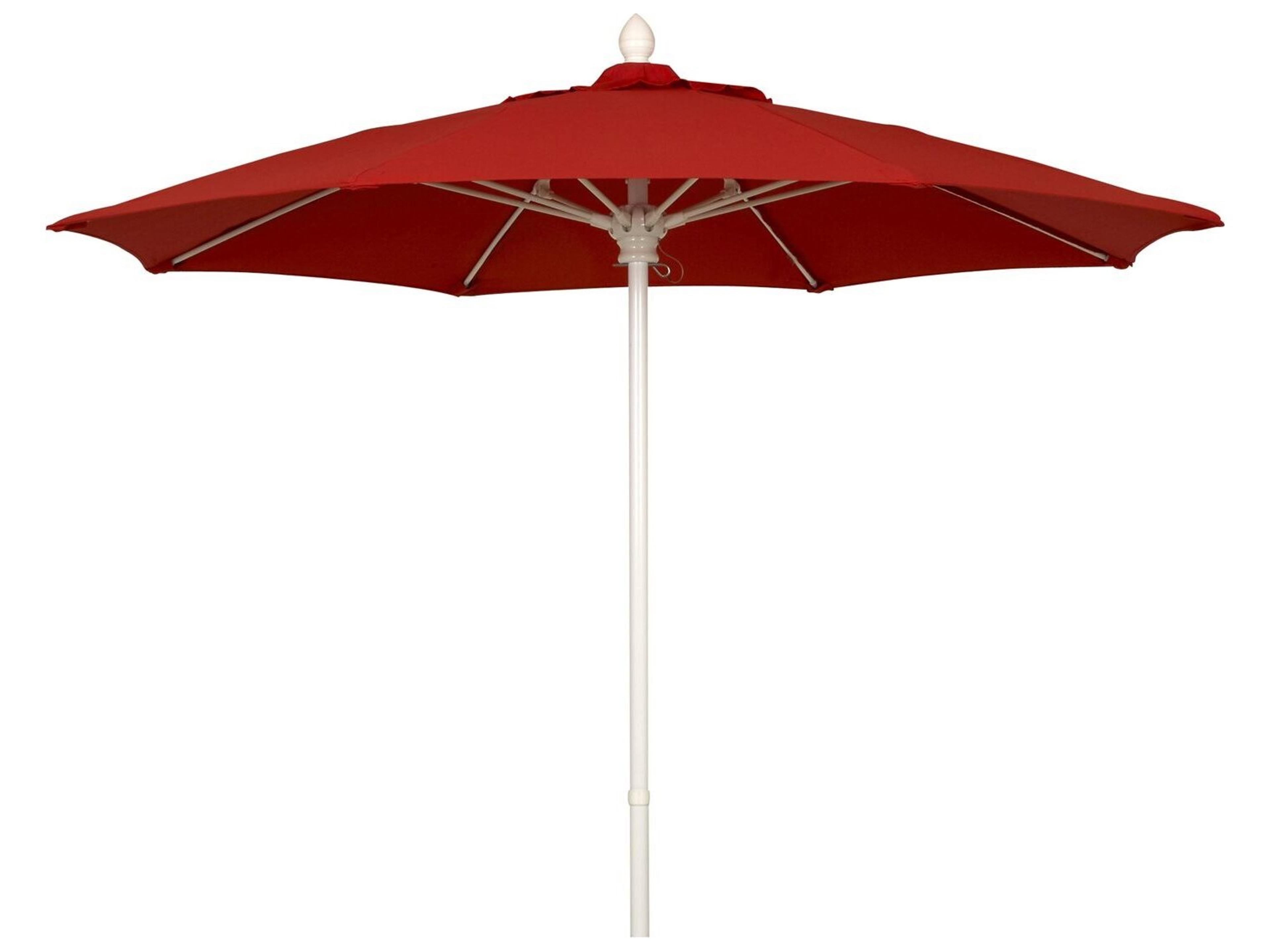 Fiberbuilt Patio Umbrellas Market Aluminum 7.5 Foot Octagon Pulley Lift Patio Umbrella